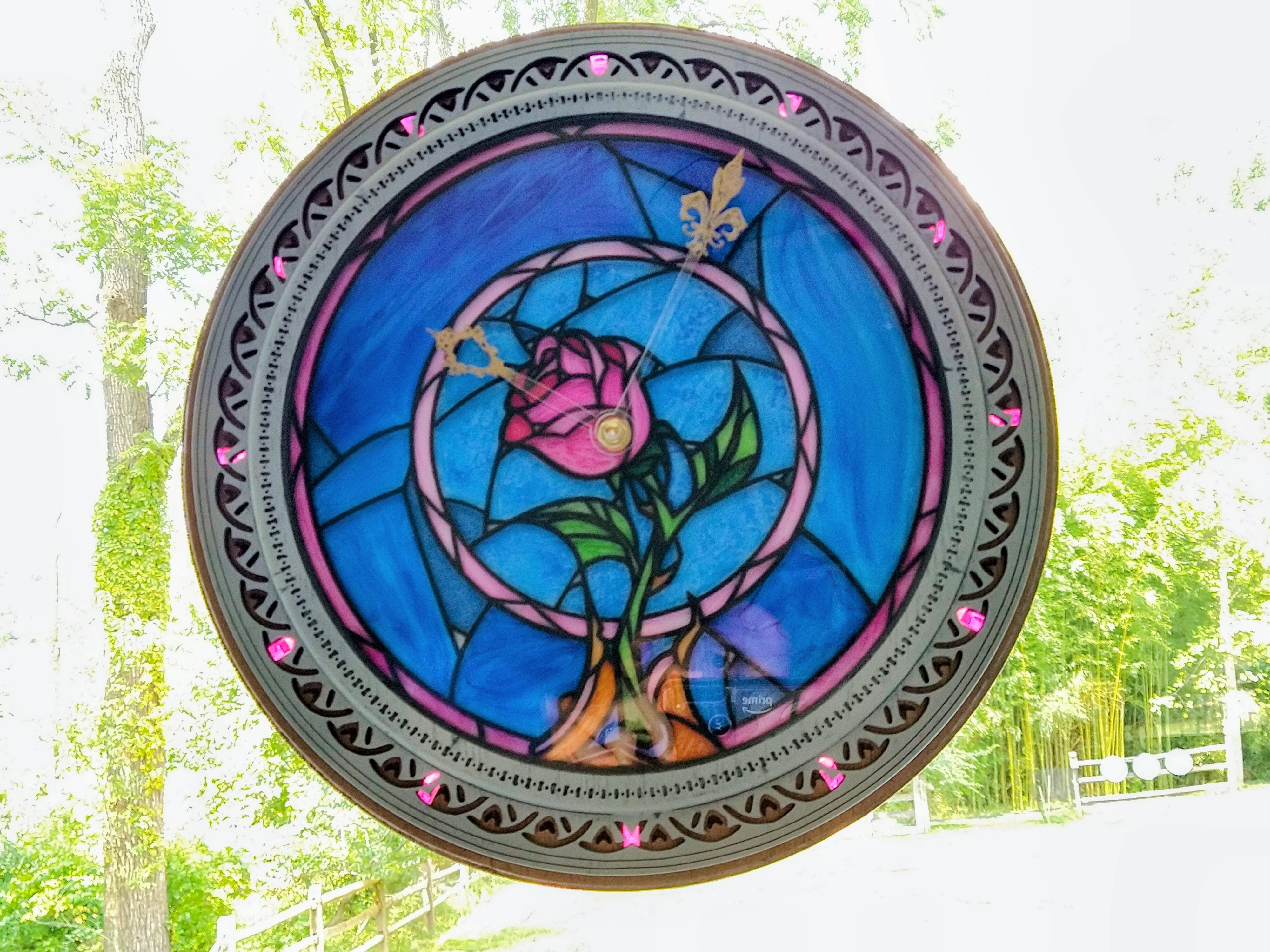 I crafted a backlit Beauty and the Beast clock for charity!