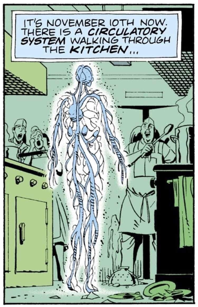 Celebrating 'Disembodied Dr. Manhattan Circulatory System in the Kitchen Day'!