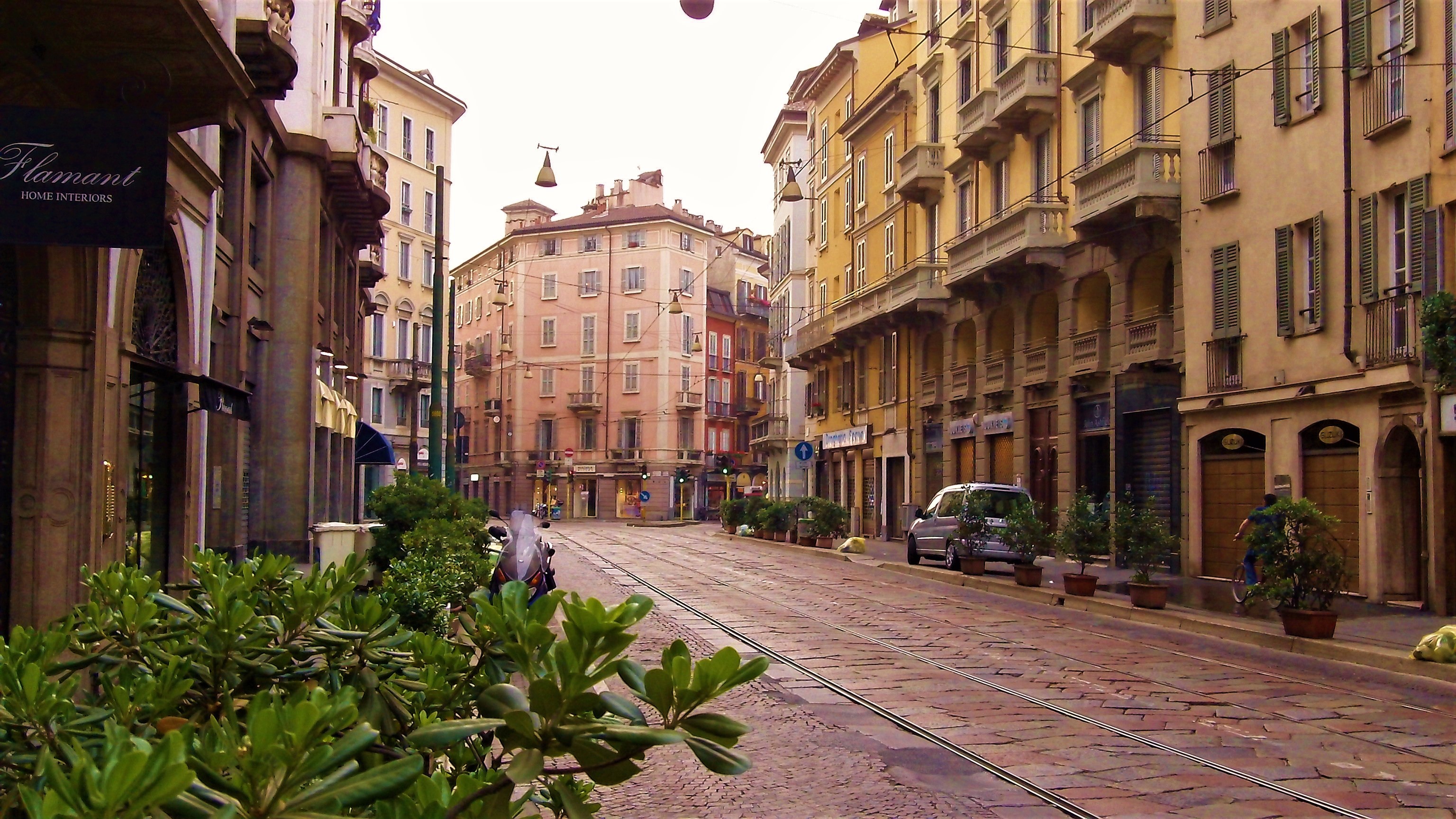 A serene morning stroll in Milan