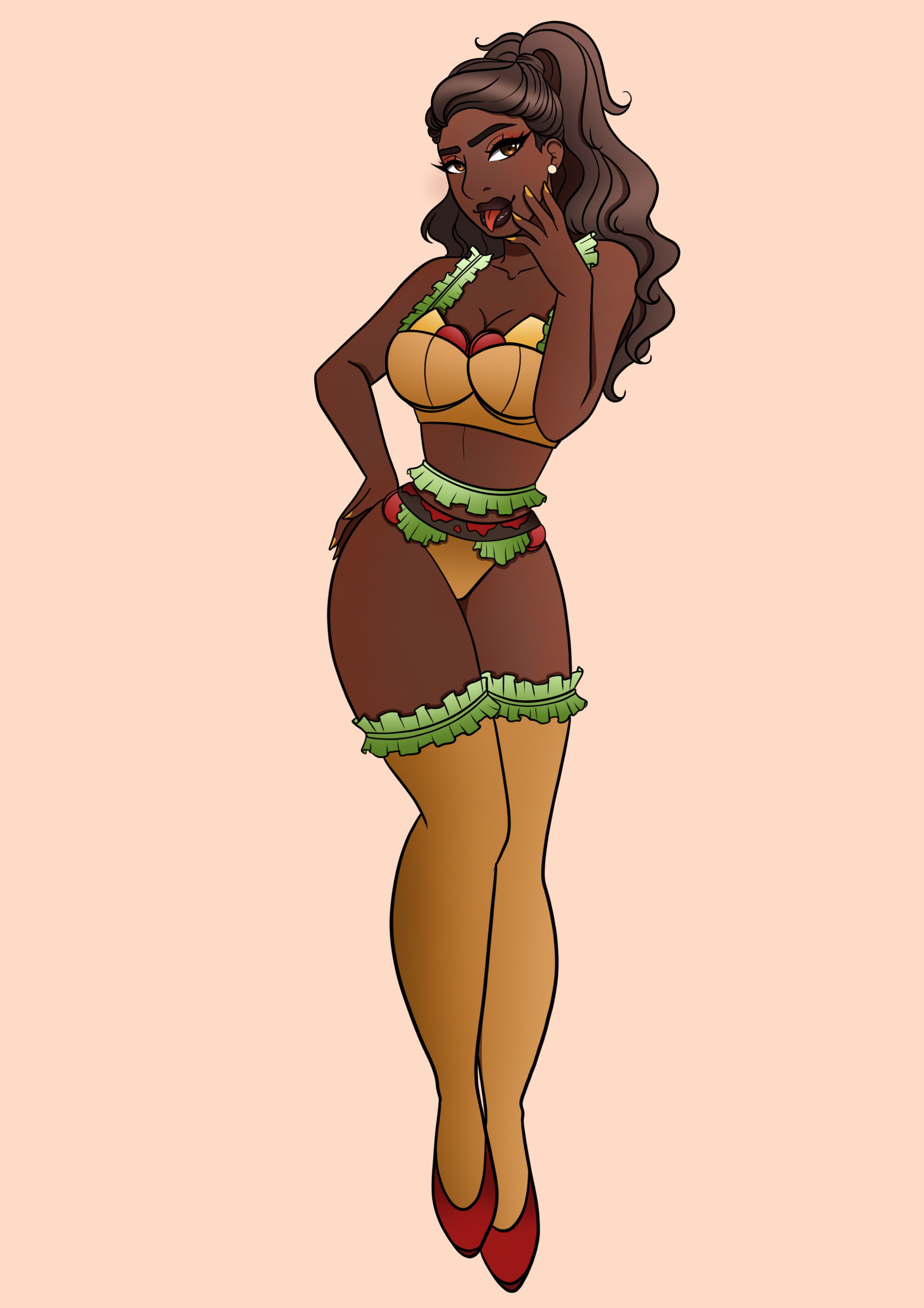 Unleashing the Temptation: The Sexy Burger Lingerie Set by Aikyo Winter