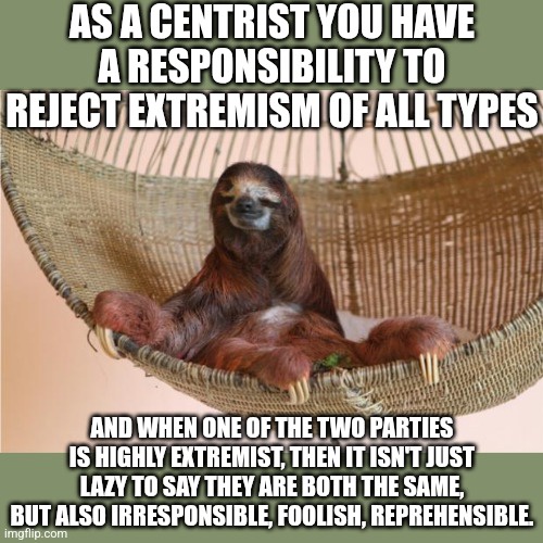 Sloth's musings on centrist ideology.