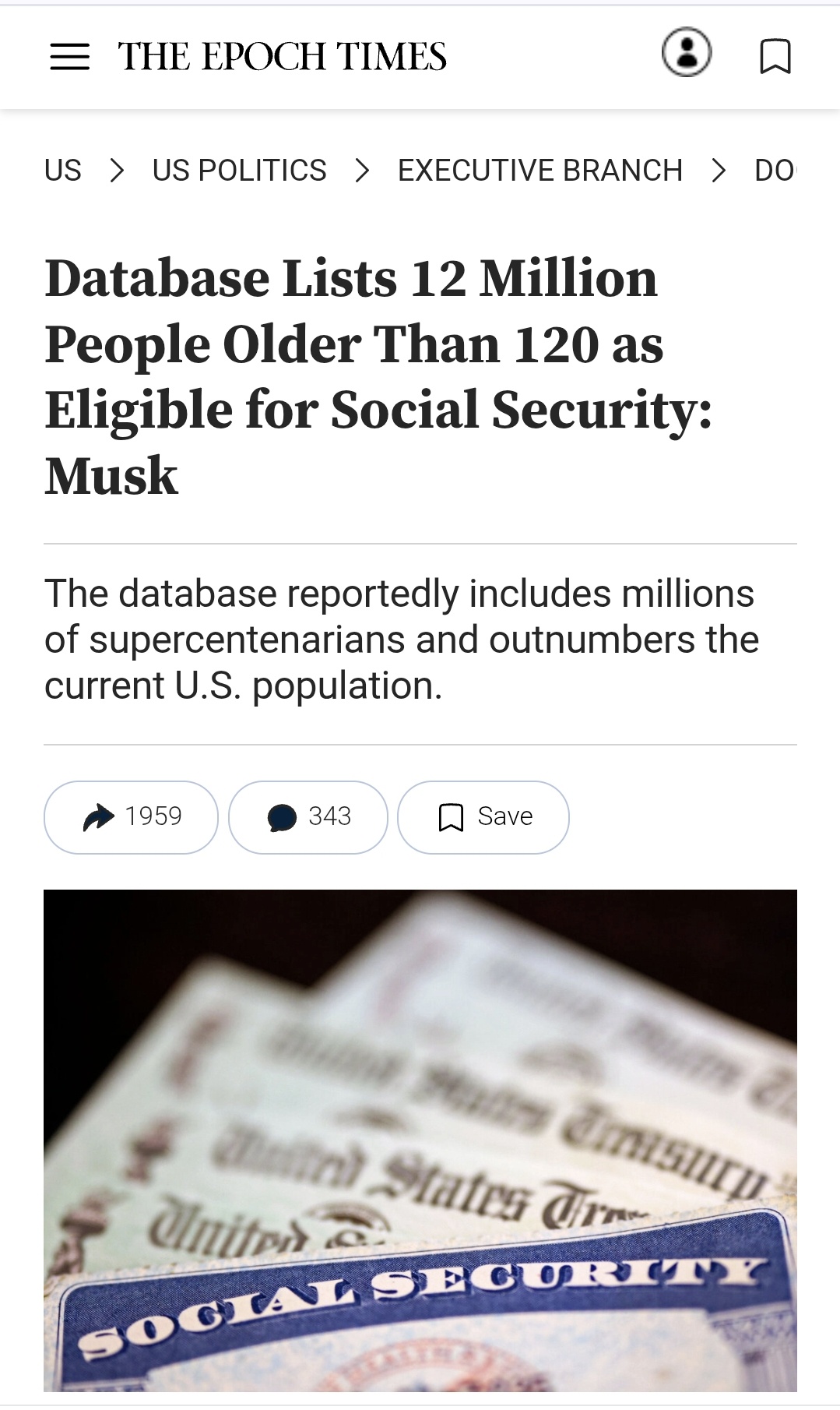 Samantha Flom from The Epoch Times Spreading Misinformation About Social Security