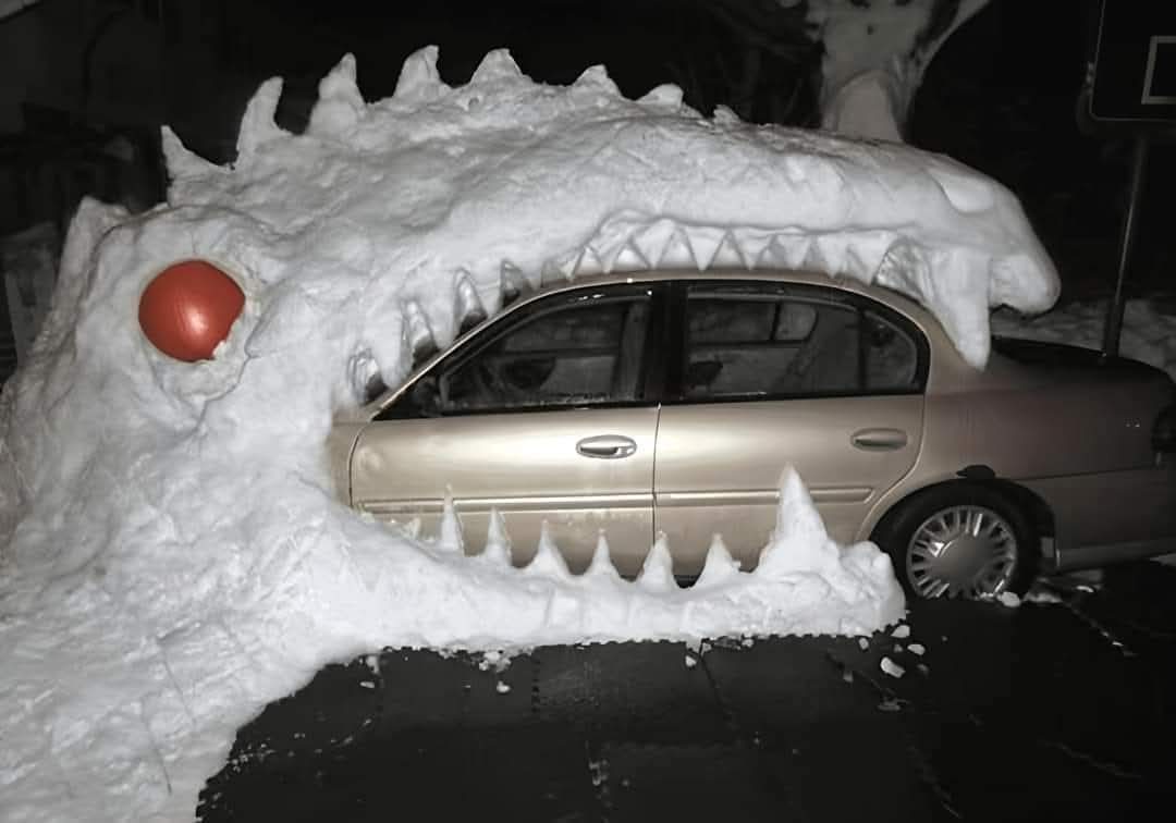 I Swear, a Snow Monster Really Did Eat My Car!