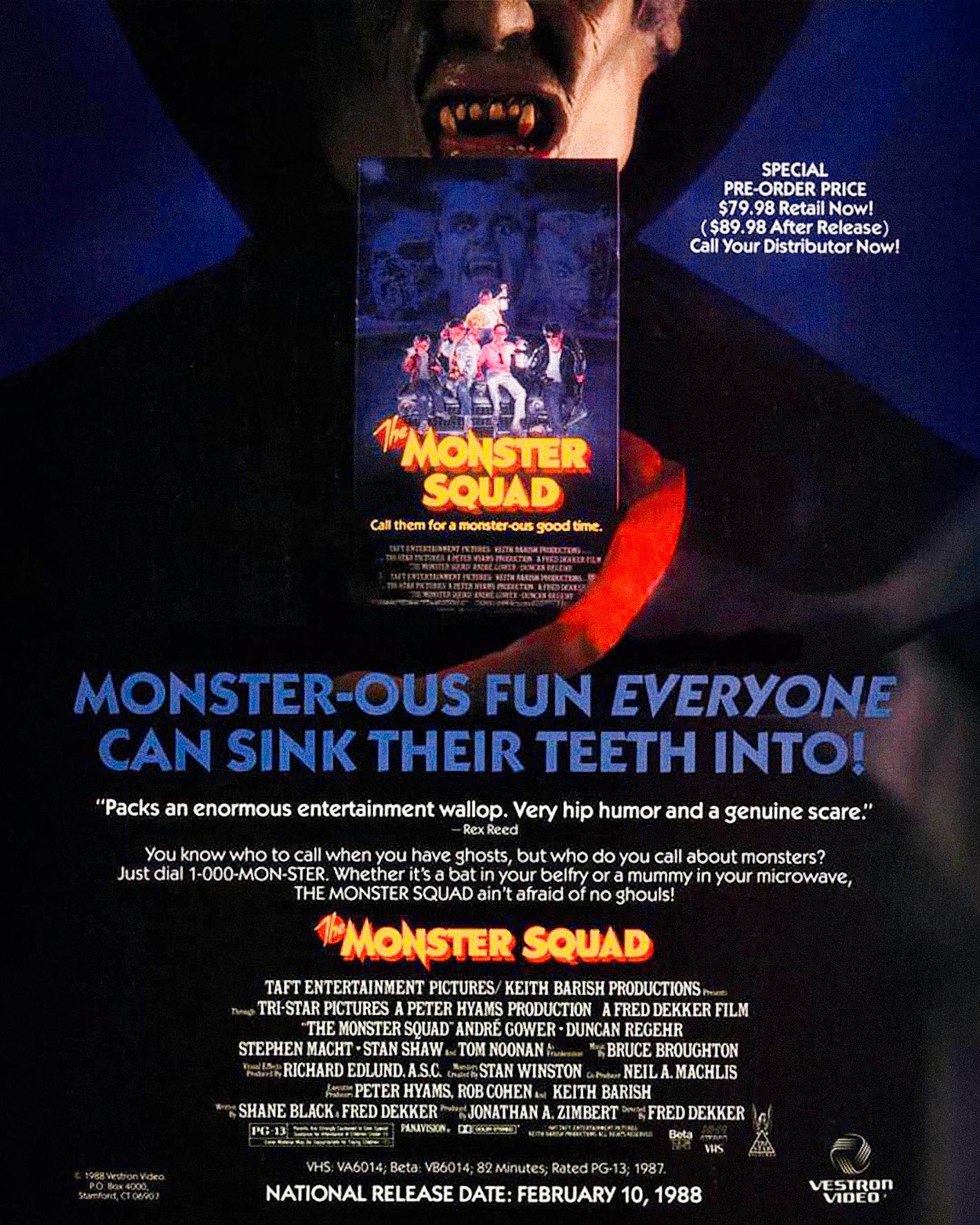 Throwback to The Monster Squad Home Video Ad from 1988