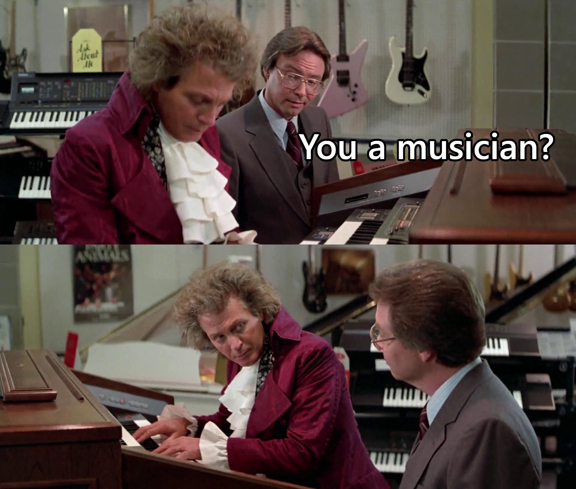 He then launched into the most epic improvised synthesizer solo, complete with an unexpected guitar riff!