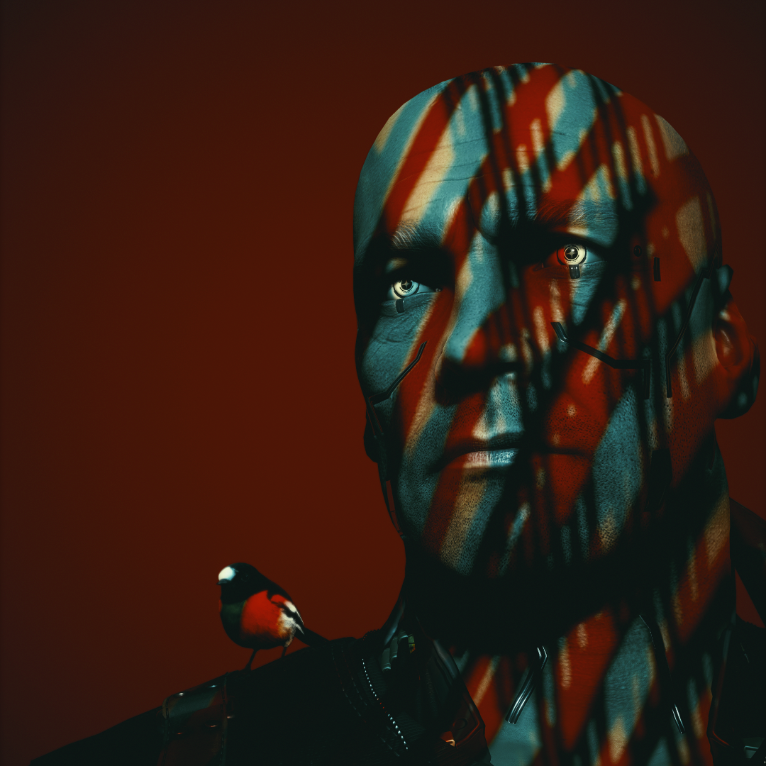 Kurt Hansen's Cyberpunk 2077 Abstract Portrait: A Visual Journey