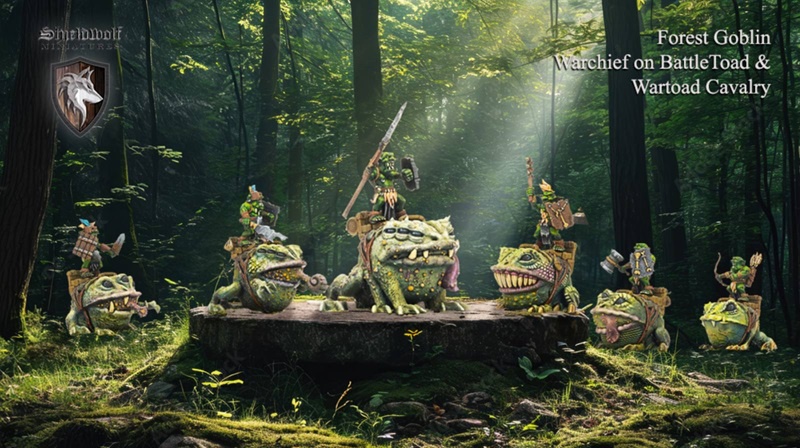 Introducing the Forest Goblin Wartoad Cavalry by Shieldwolf Miniatures