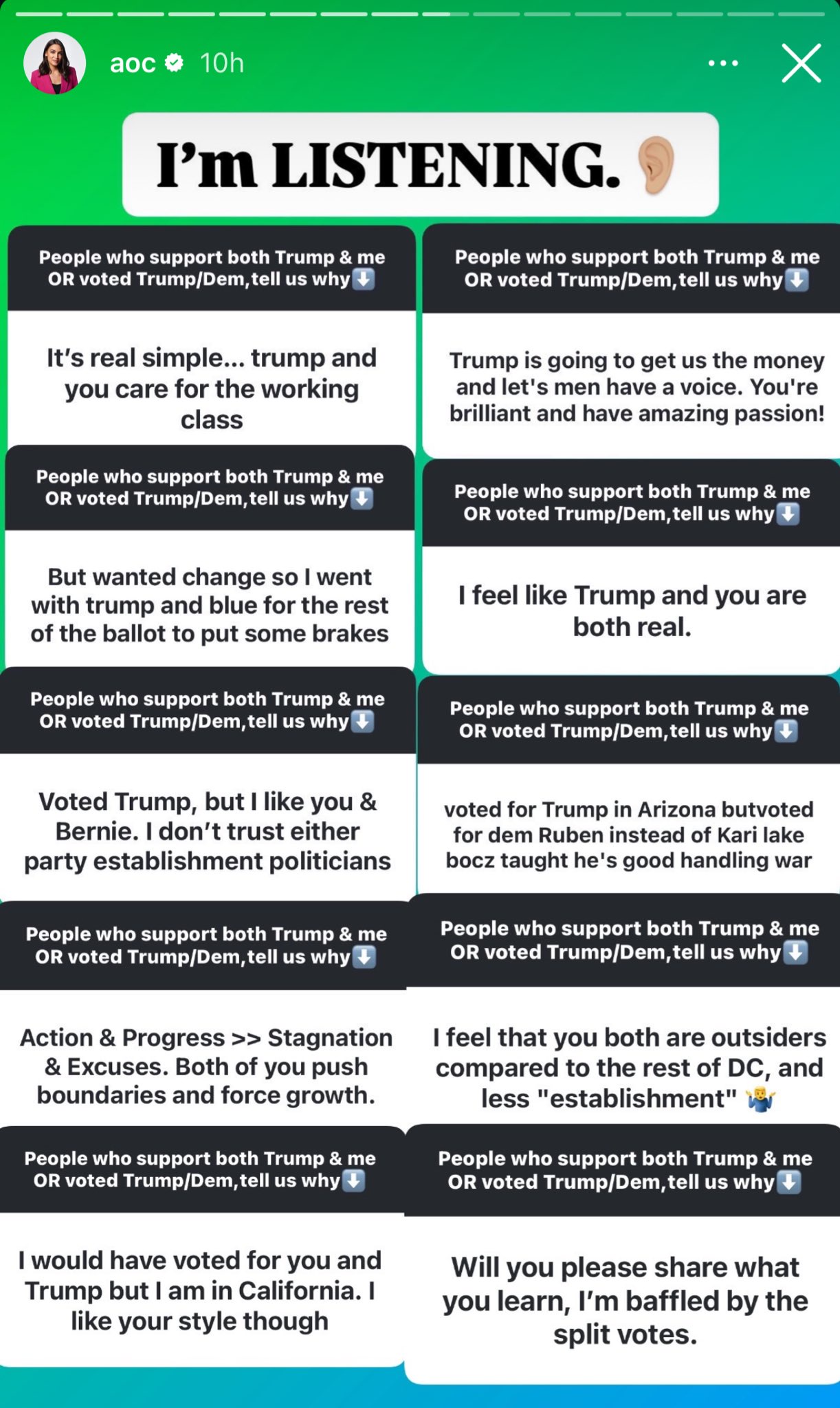 AOC Engages Supporters: Responses from Trump Fans on Why They Support Her