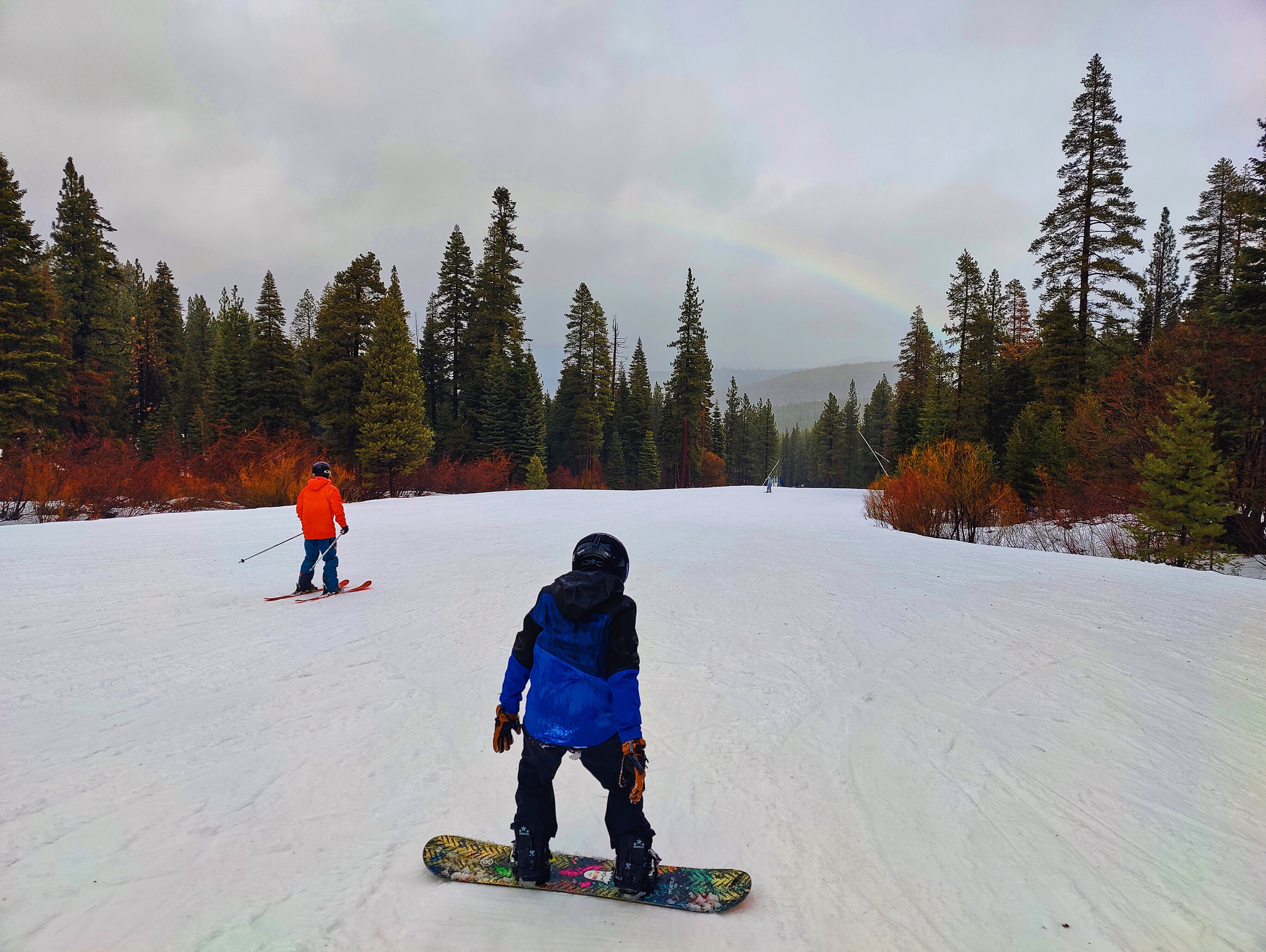 A Stunning Rainbow Over the Ski Resort