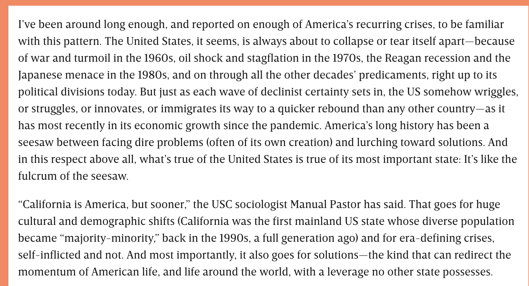 James Fallows Discusses California's Potential to Save the Nation