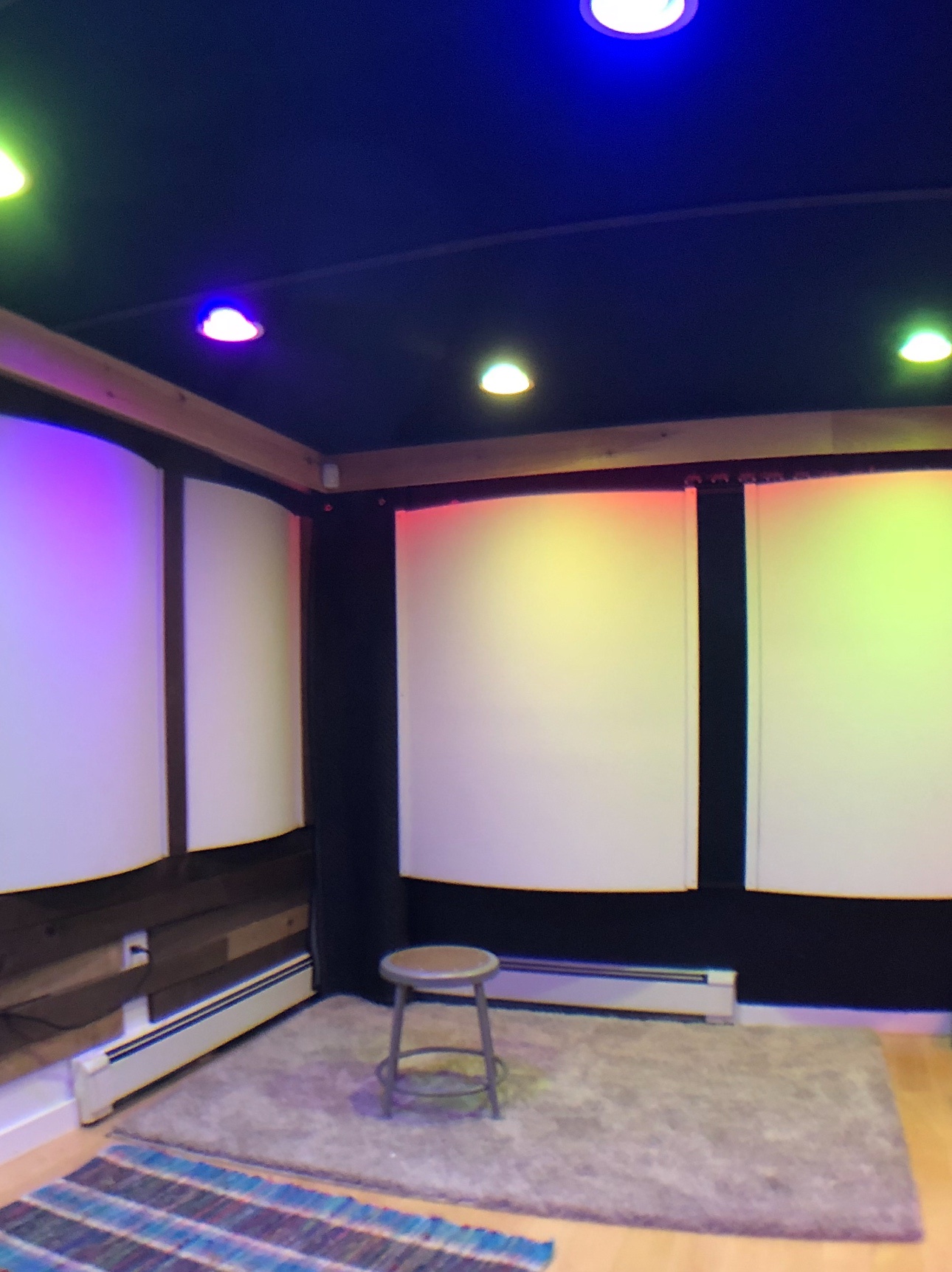 Unique Fabric Ceiling Design in a Recording Studio