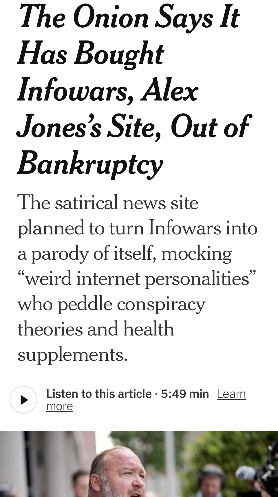 The Onion has officially acquired Infowars!