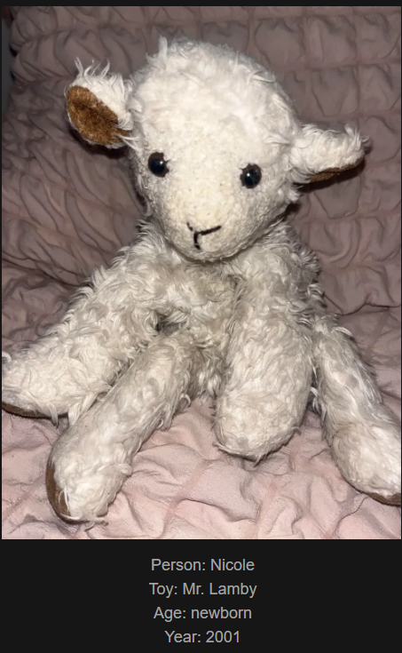 Day 791: Join Me on My Website Celebrating Childhood Toys - Meet Mr. Lamby!