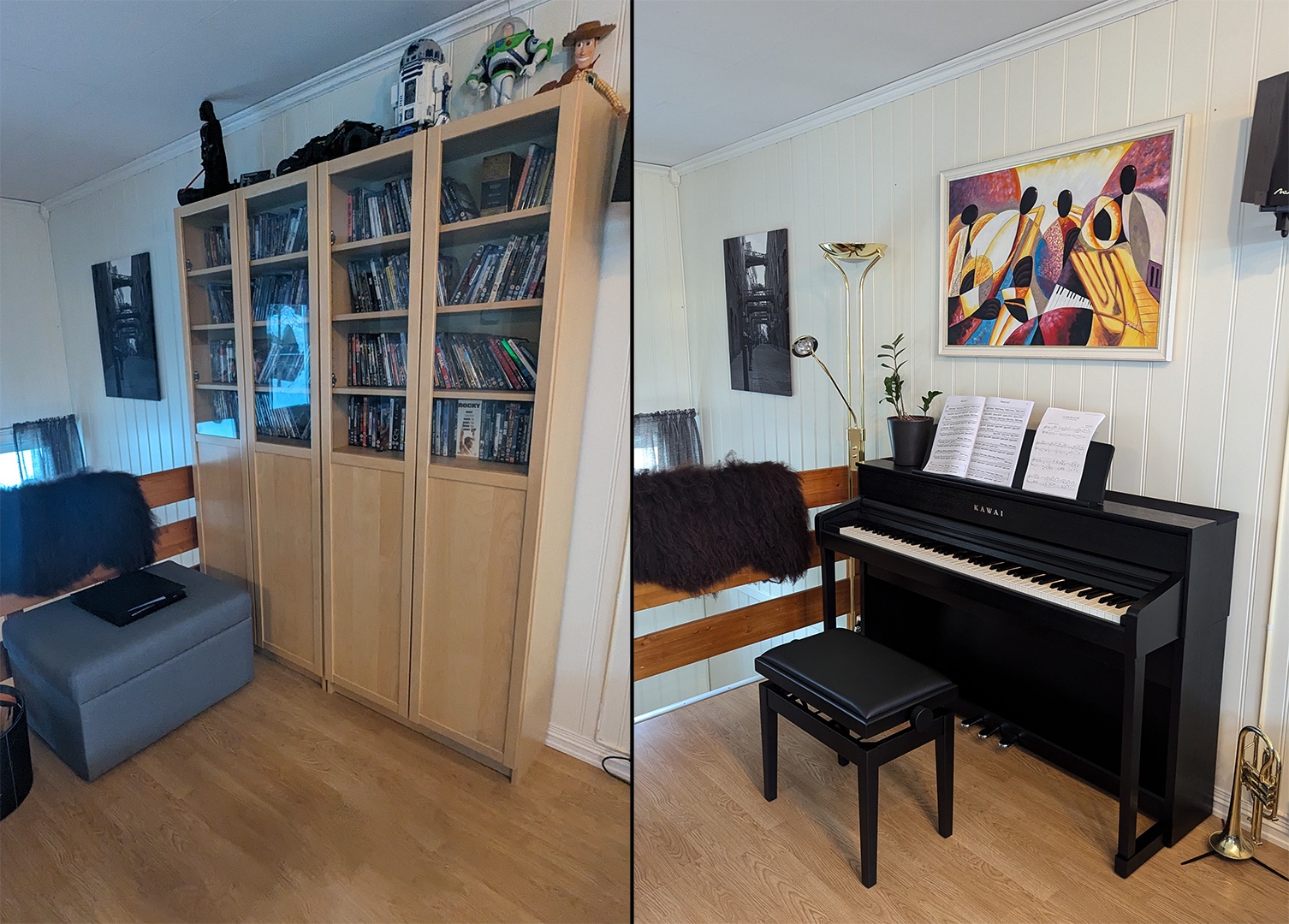 Transformed my movie corner into a vibrant music corner!