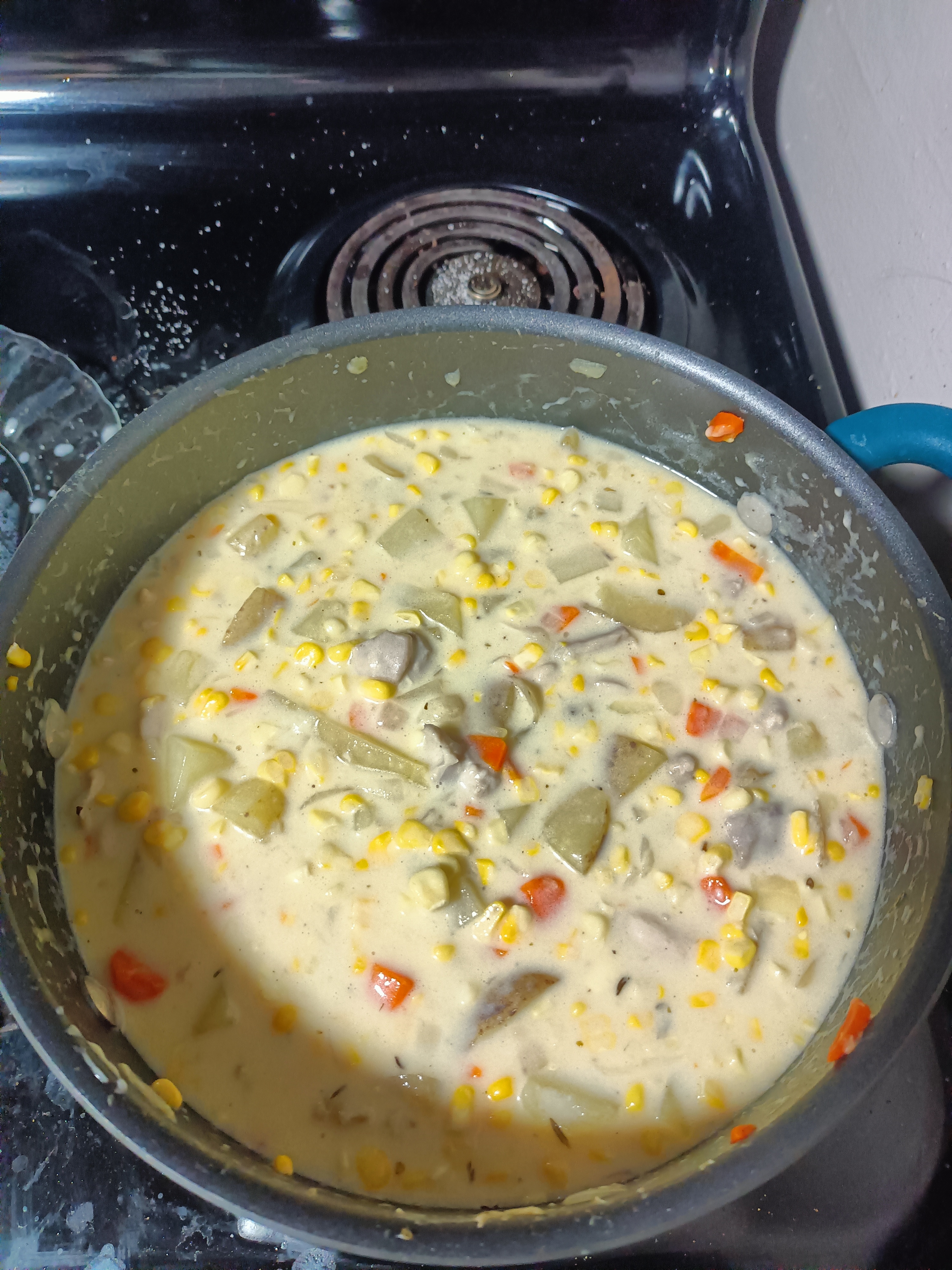 First Attempt at Chicken Corn Chowder: A Healthy Sunday Meal Prep for Us