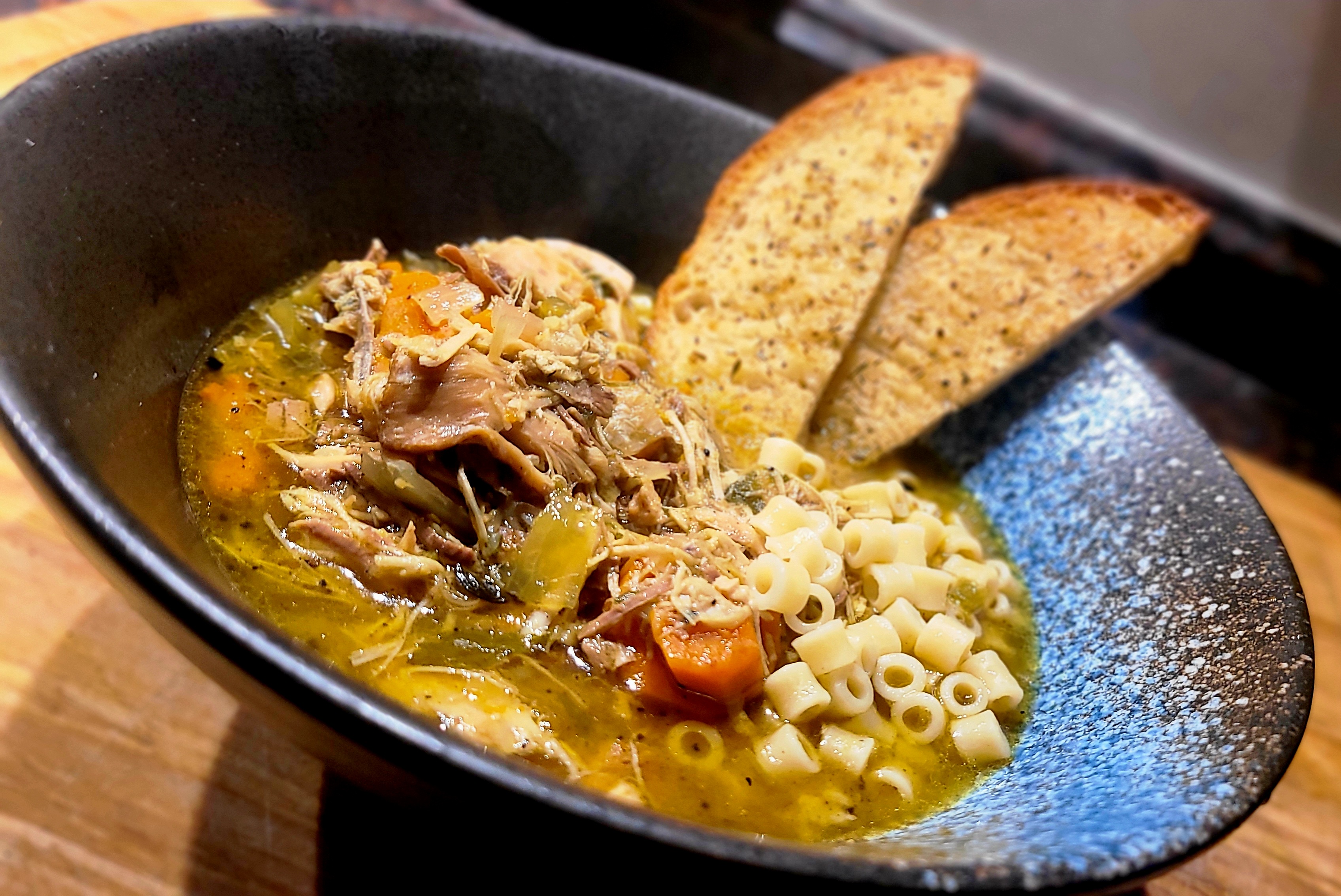 Turducken Noodle Soup: A Hearty Blend of Turkey, Chicken, and Duck