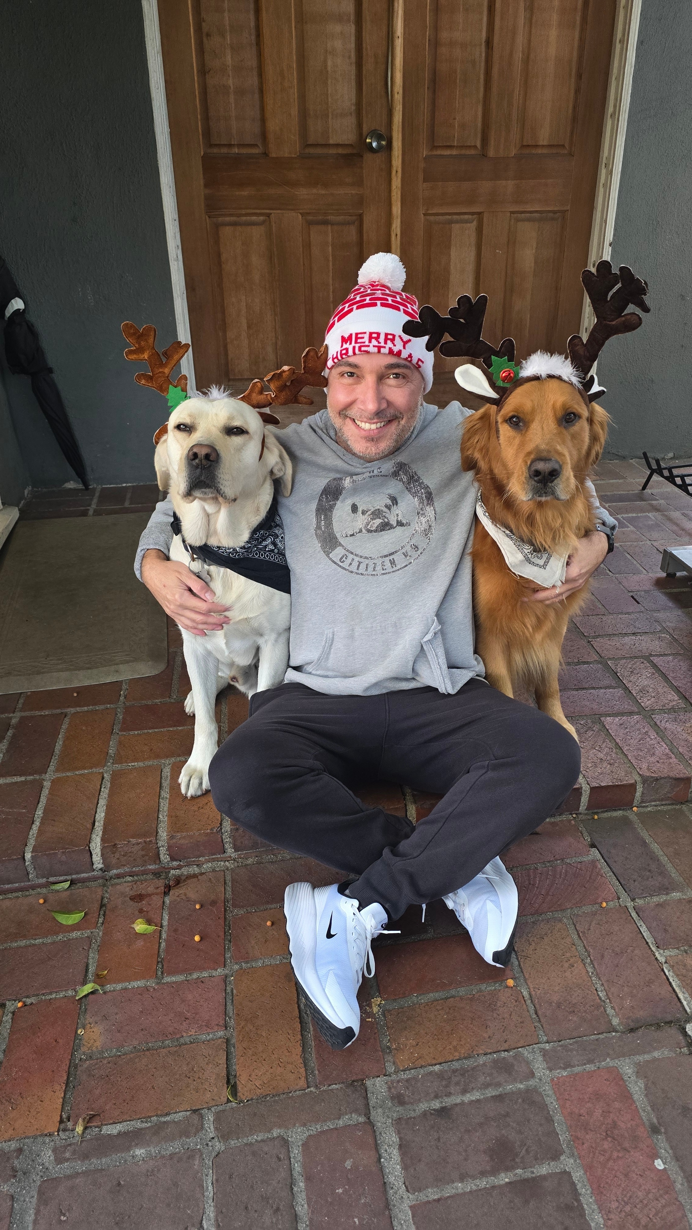 Sending Christmas Cheer from Shadow, Chance, and their Human!
