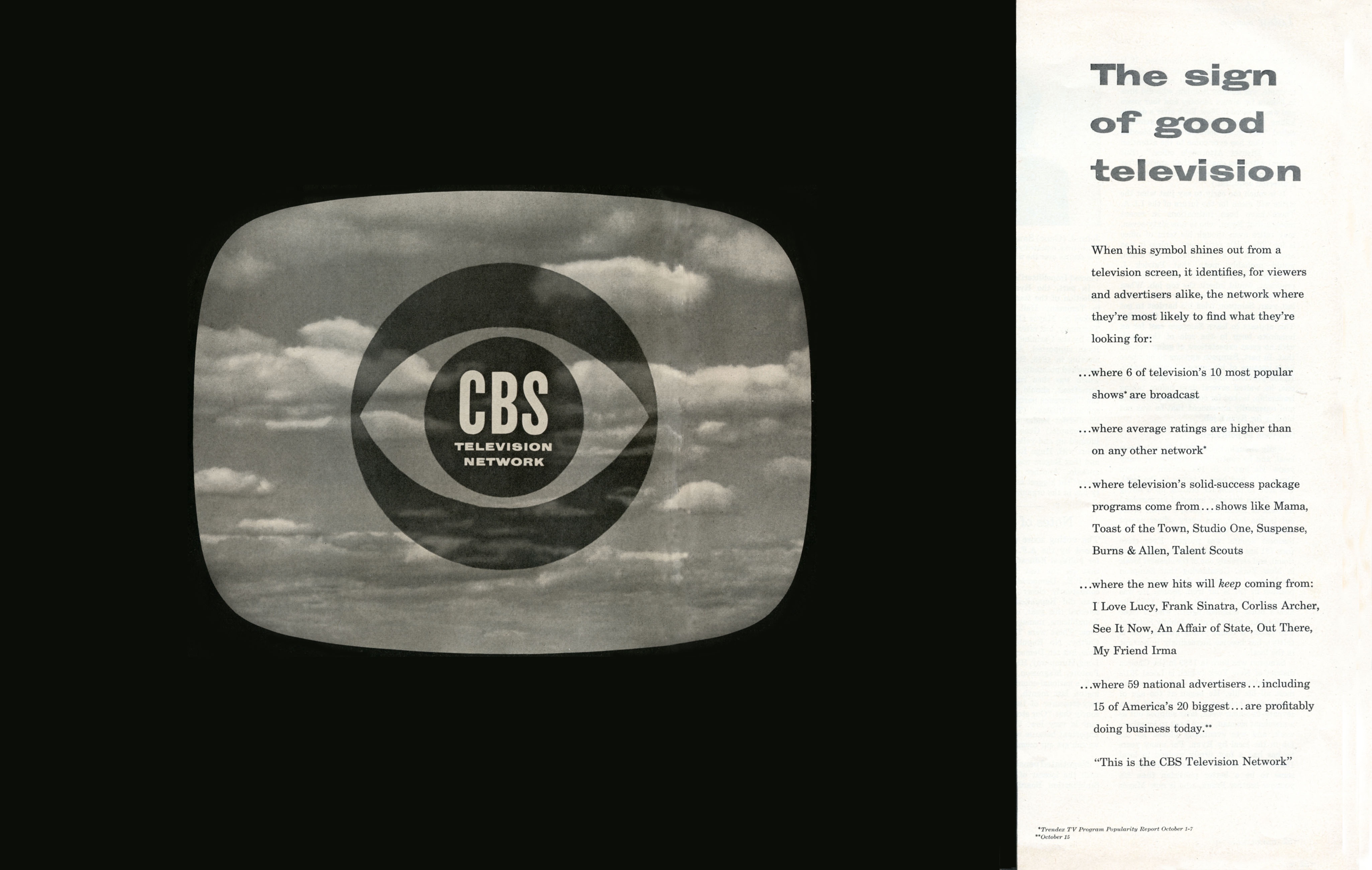 Throwback to 1951: CBS's New Eyemark Logo Ad