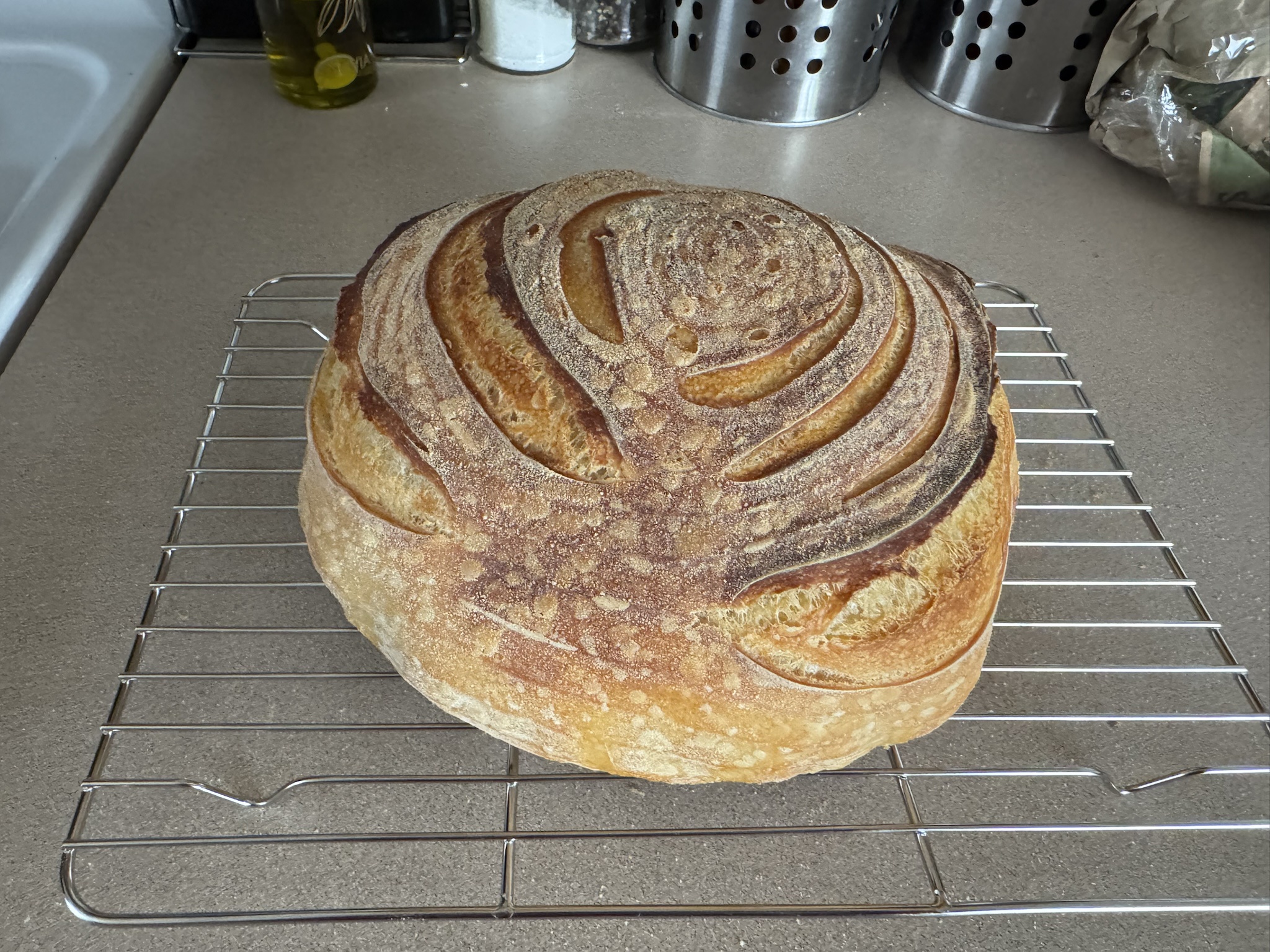 The art of making sourdough bread.