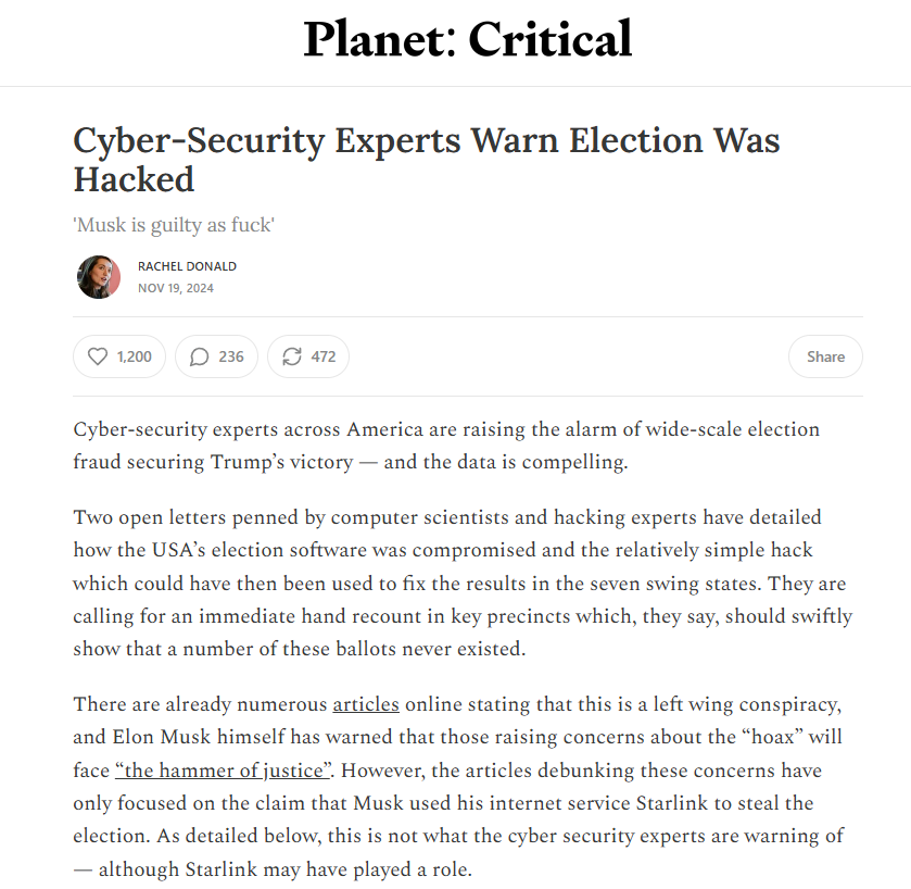 Was the election really hacked?
