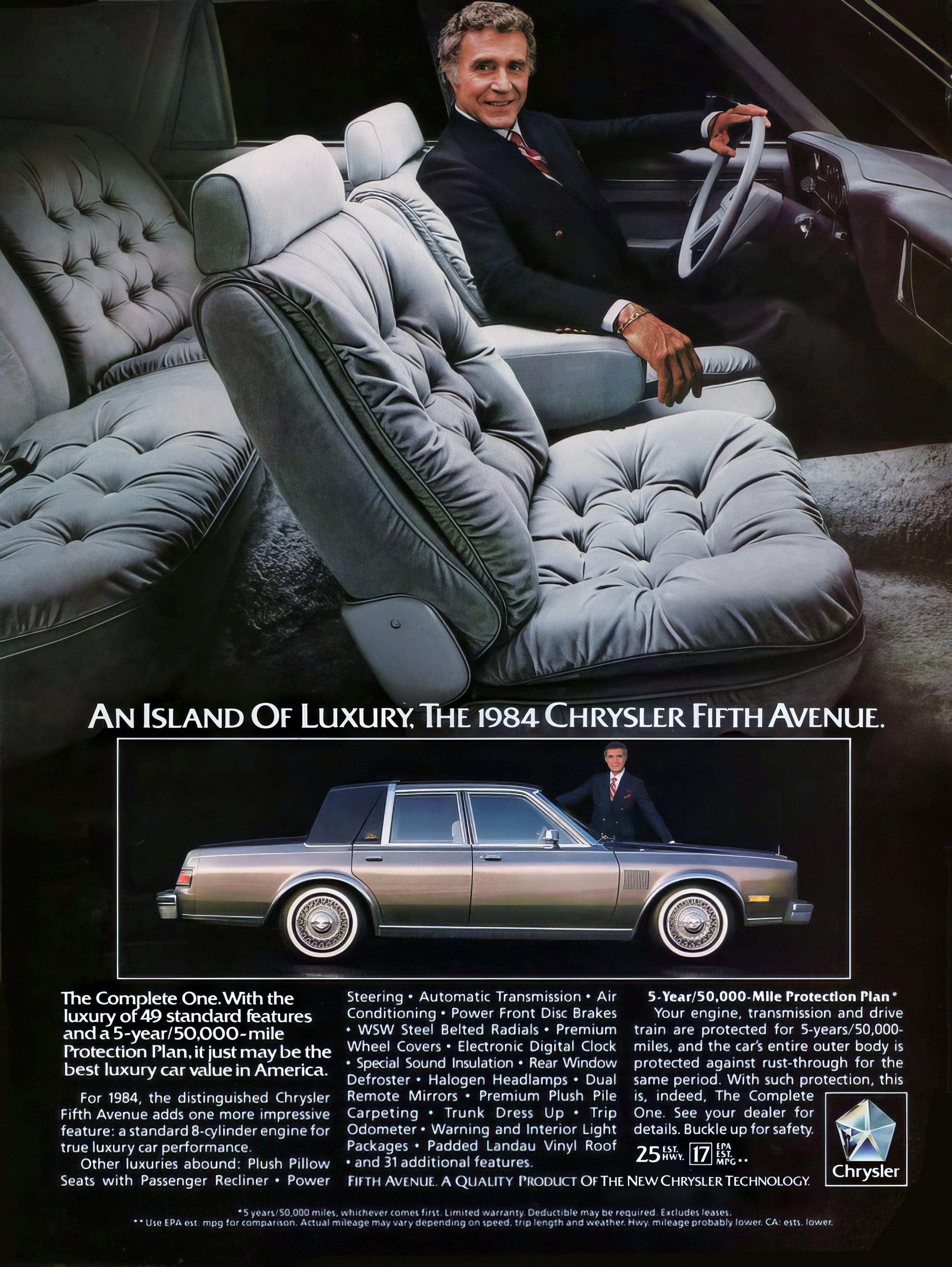 Ricardo Montalban and the 1984 Chrysler Fifth Avenue: A Luxurious Oasis