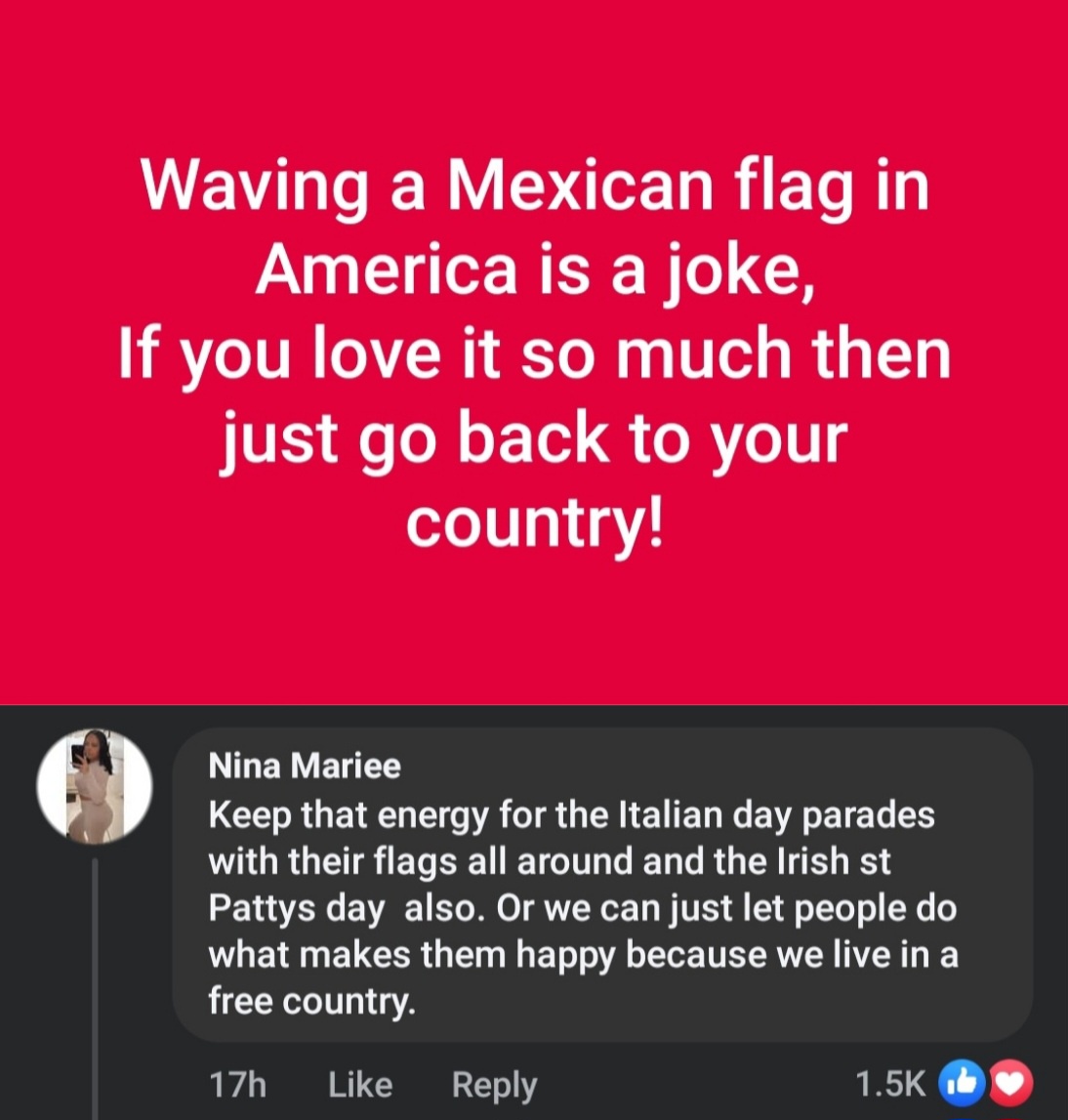 A Perfect Comeback to a MAGA Racist's Take on the Mexican Flag