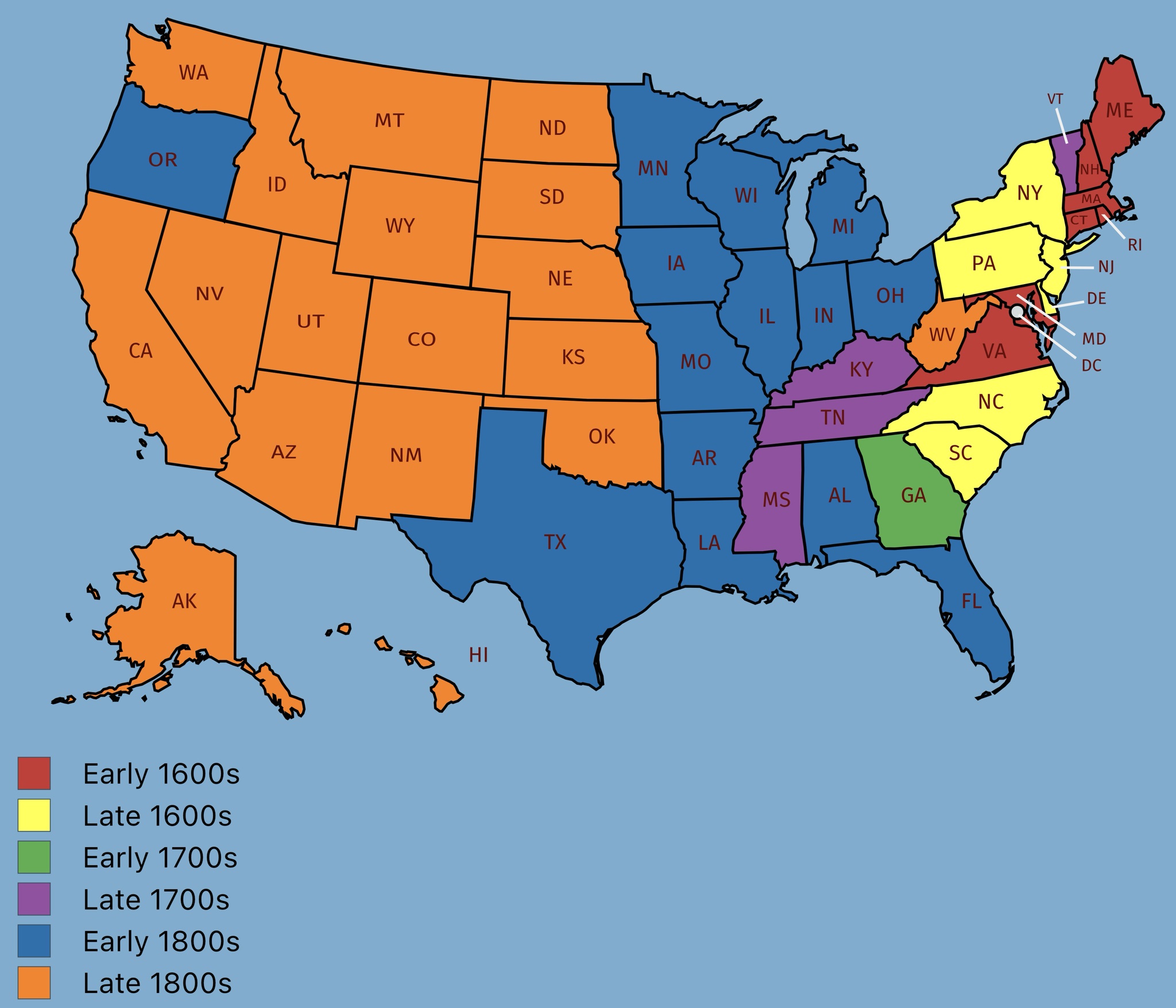 Tracing the Origins of Each US State and Territory