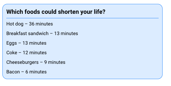 You are what you eat... So, can a Coke really shave off 12 minutes of your life?