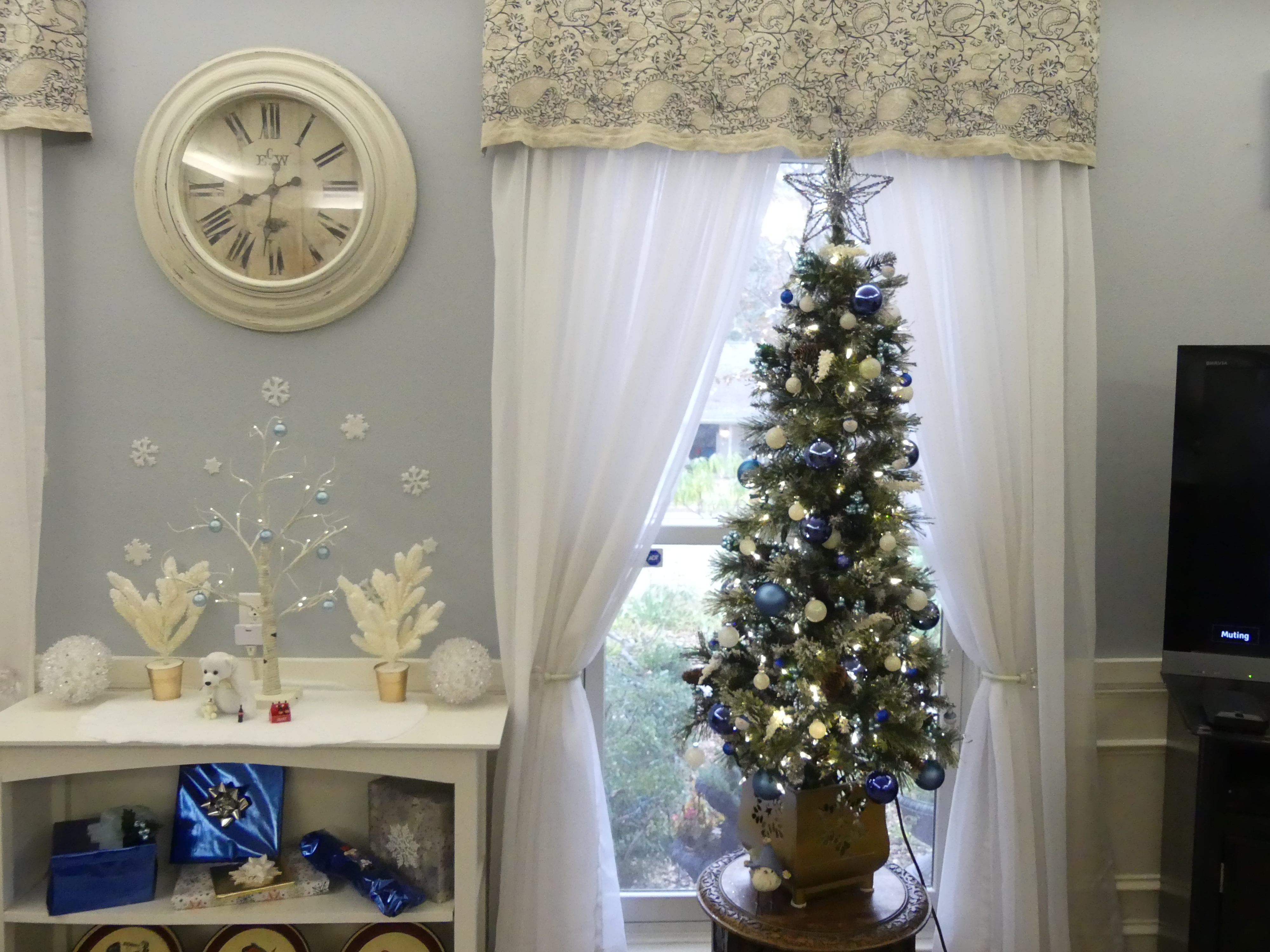Opted for a charming little tree this year instead of going for the giant one.