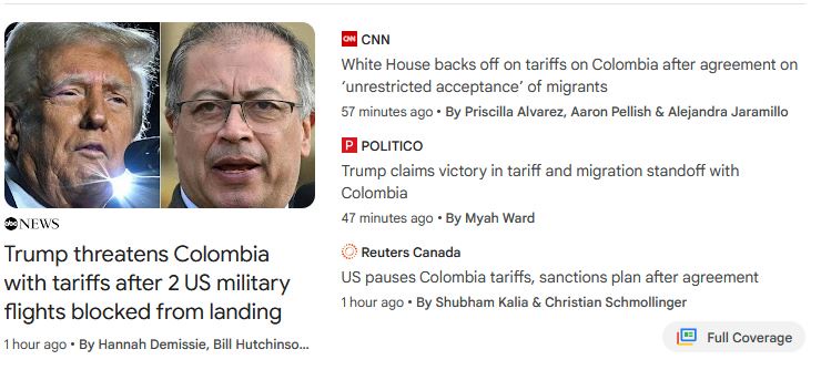 A Snapshot from Google News: Look How Brief That Was!