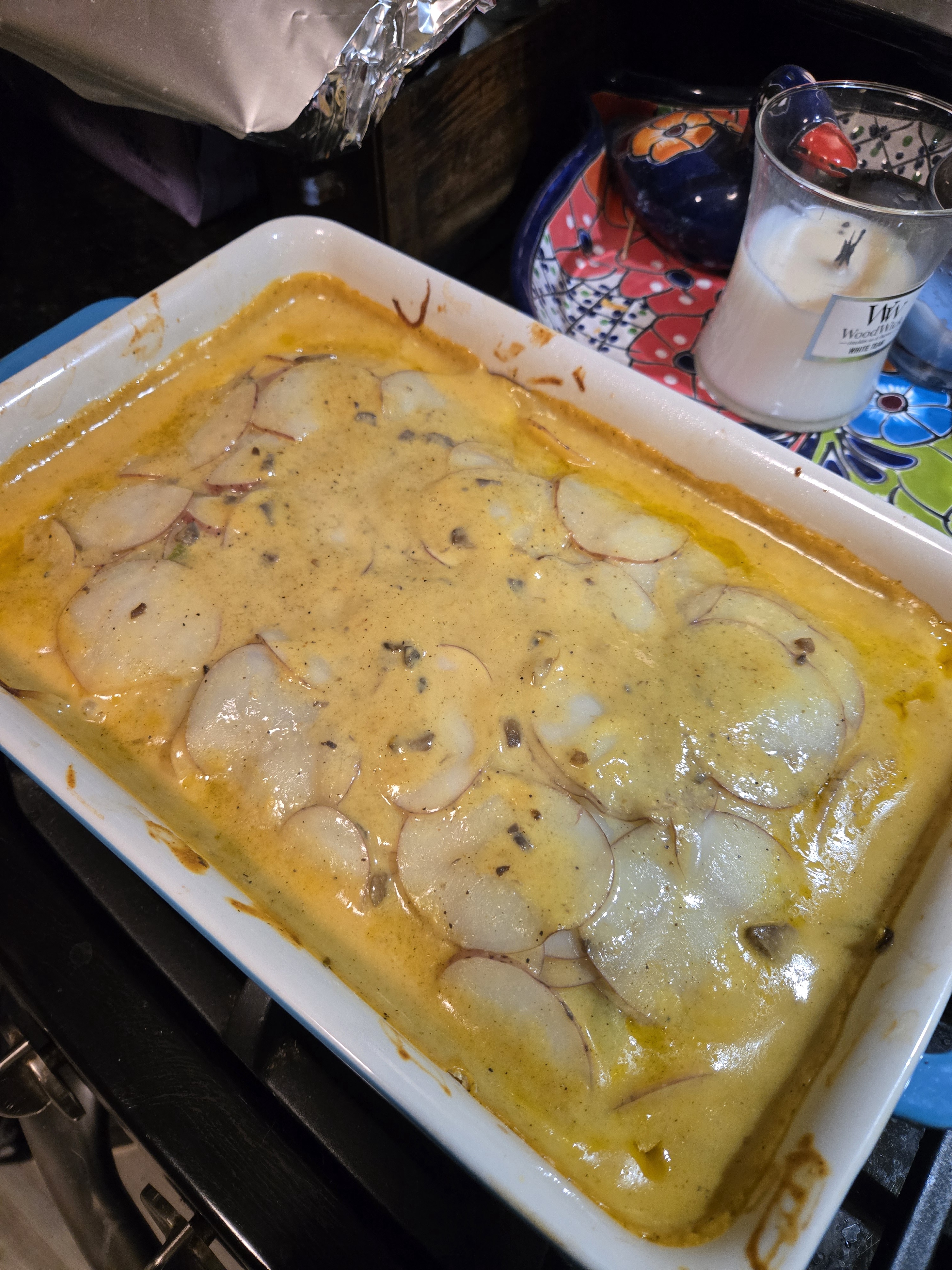 Get Ready! The Scalloped Potatoes Are Prepped for Reheating Tomorrow!