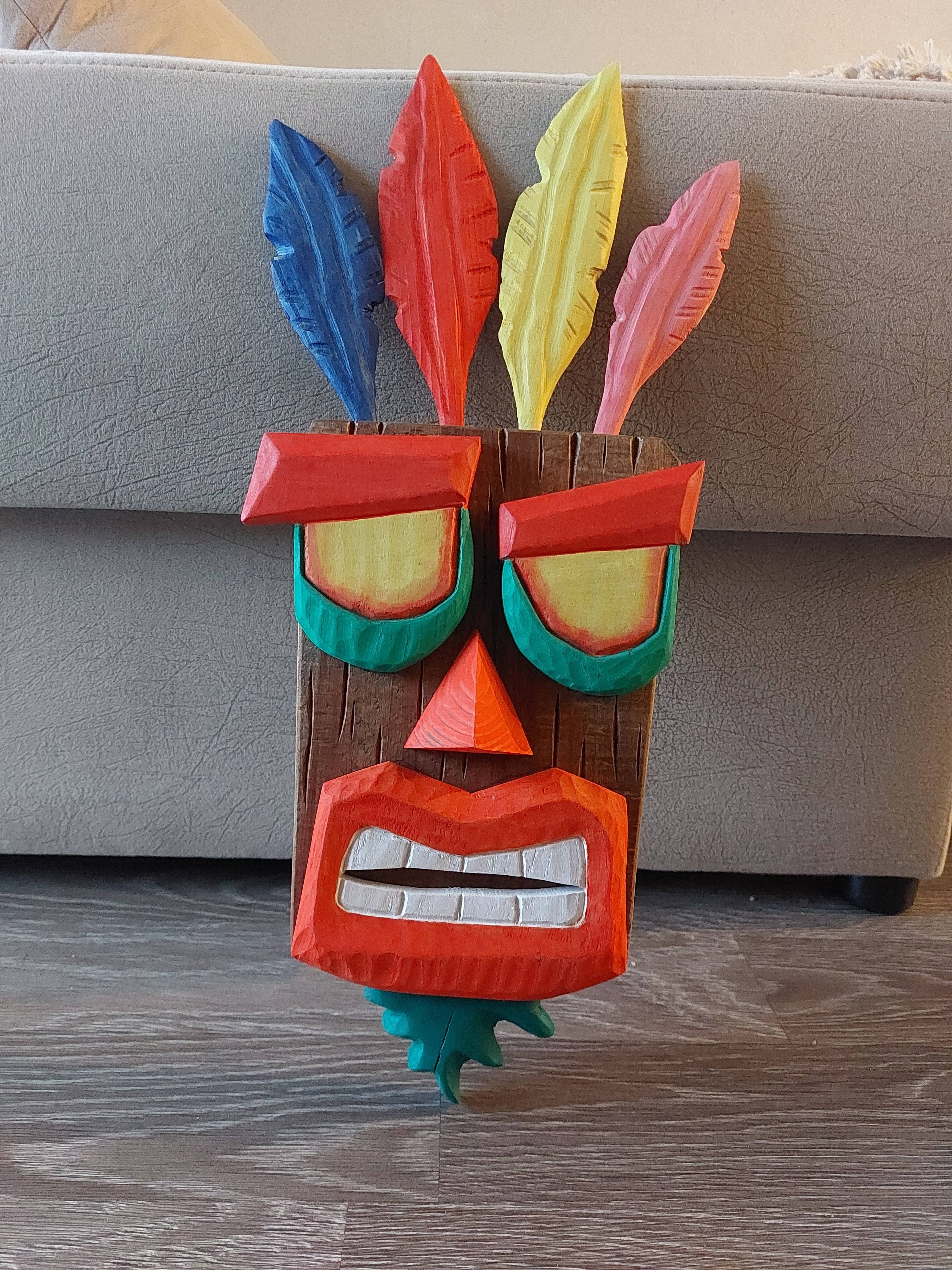 Check Out My Handcrafted Aku Aku Mask from Crash Bandicoot!