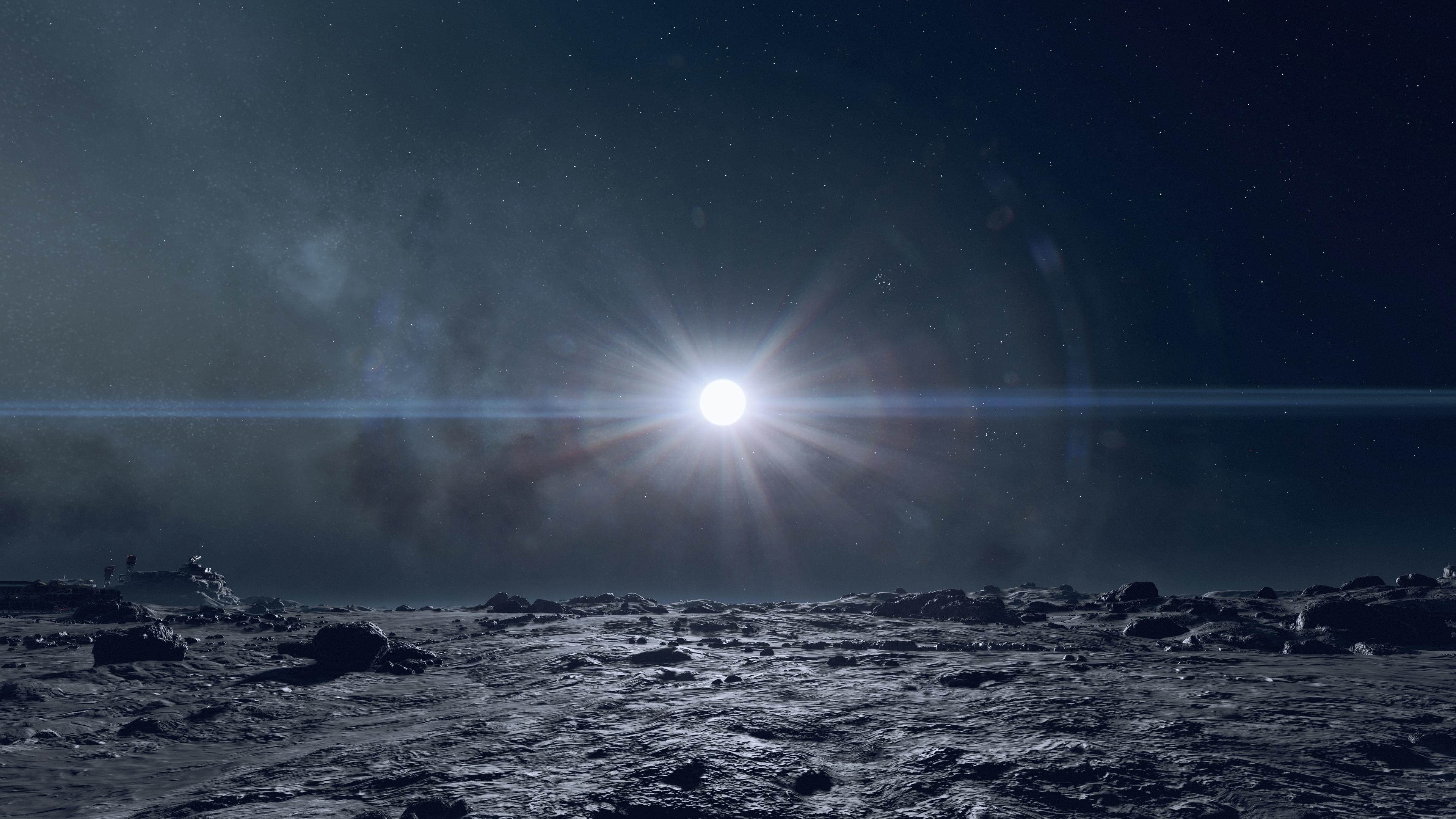 Starfield Adventure: Exploring Volii Alpha at Moonrise