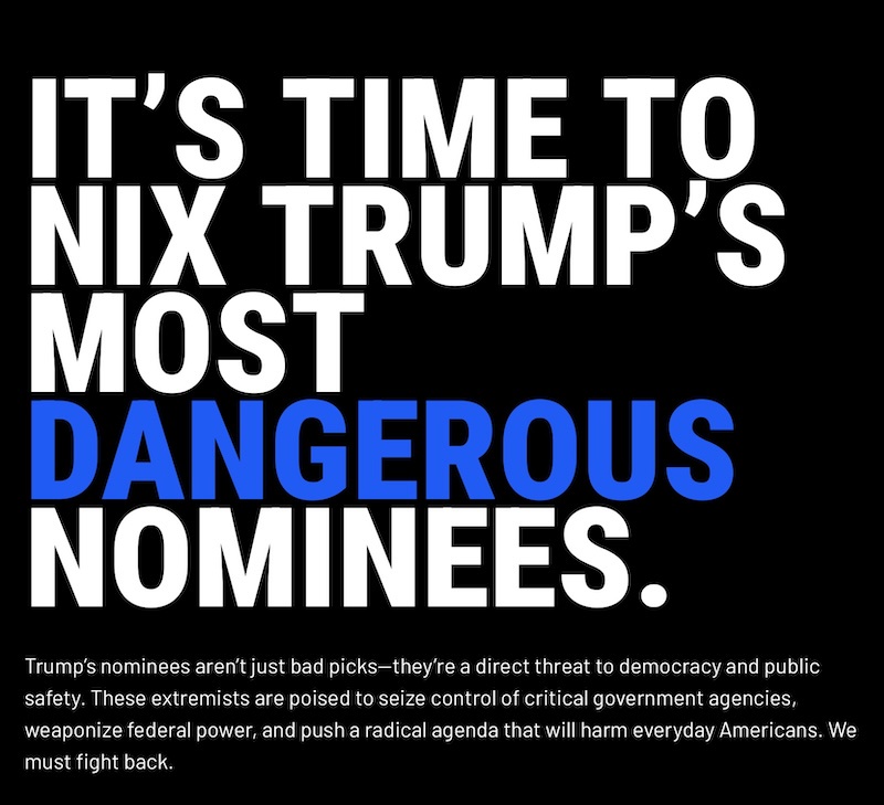 Make your voice heard: Urge your Senators to reject Trump's most dangerous nominees.