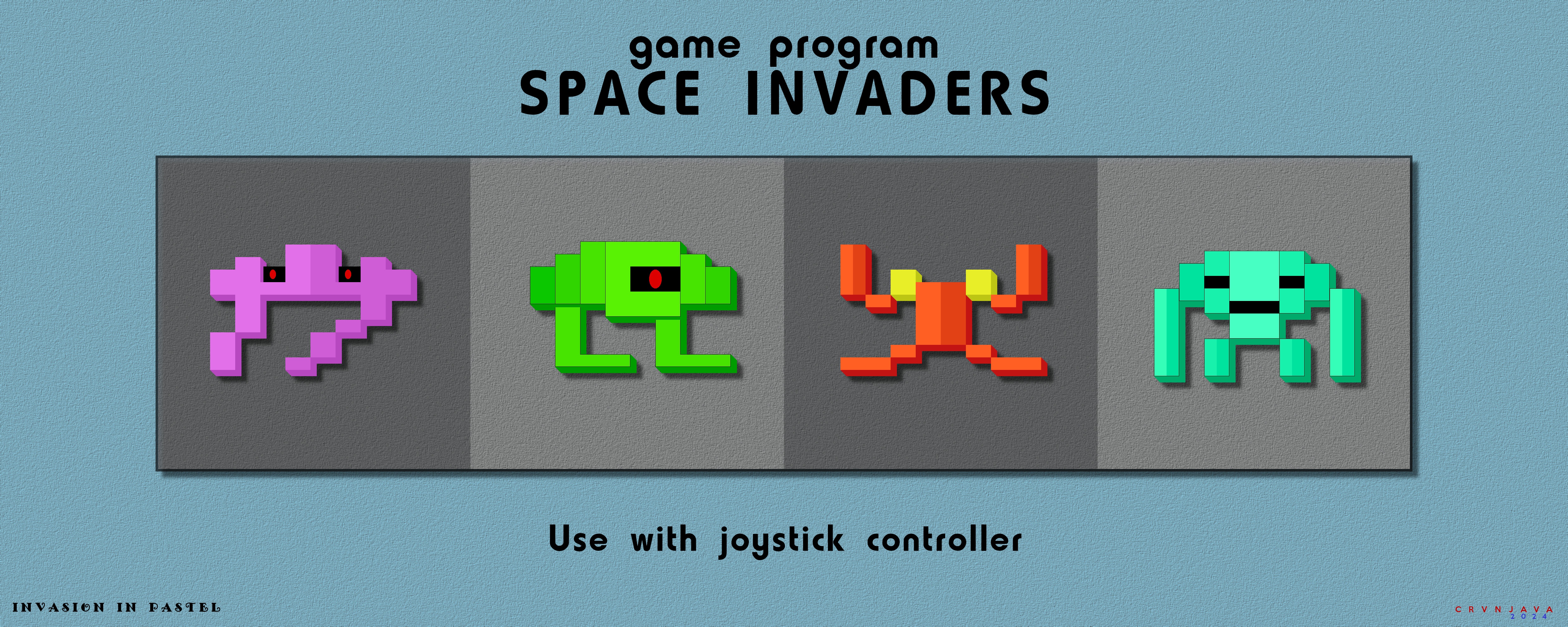 Pastel Invasion: A Colorful Take on Space Invaders