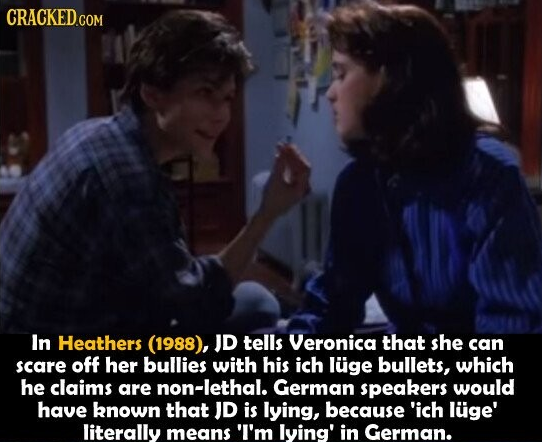 Did you know this fun fact about Heathers? (Confession: I've never seen it)