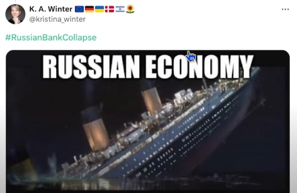 Breaking News: The Russian Economy is sinking like the Titanic