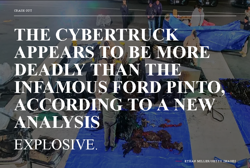 Shocking Analysis: Cybertruck Proves More Dangerous Than the Notorious Ford Pinto