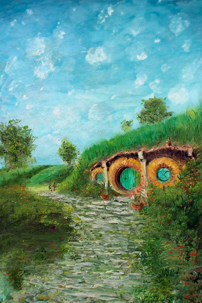 My Hobbiton Canvas Painting: A Personal Creation