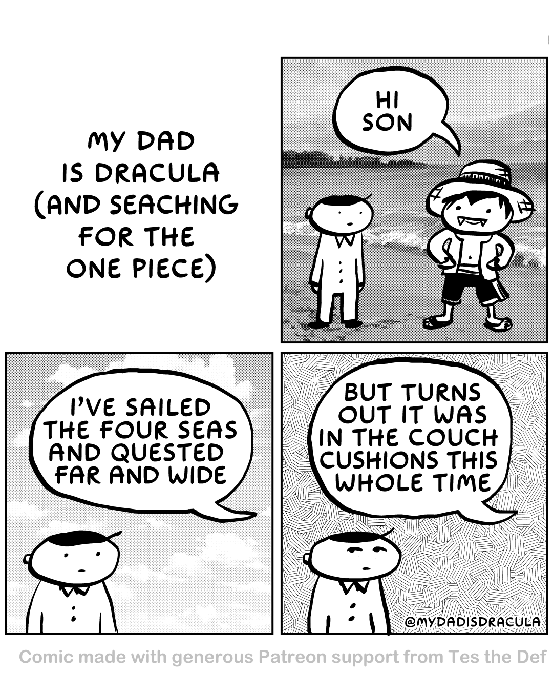 My Dad is Dracula and on a Quest for the One Piece!