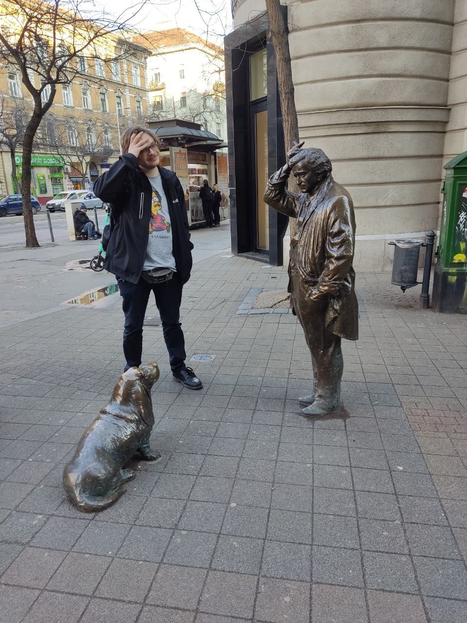 Columbo's Iconic Statue in Budapest