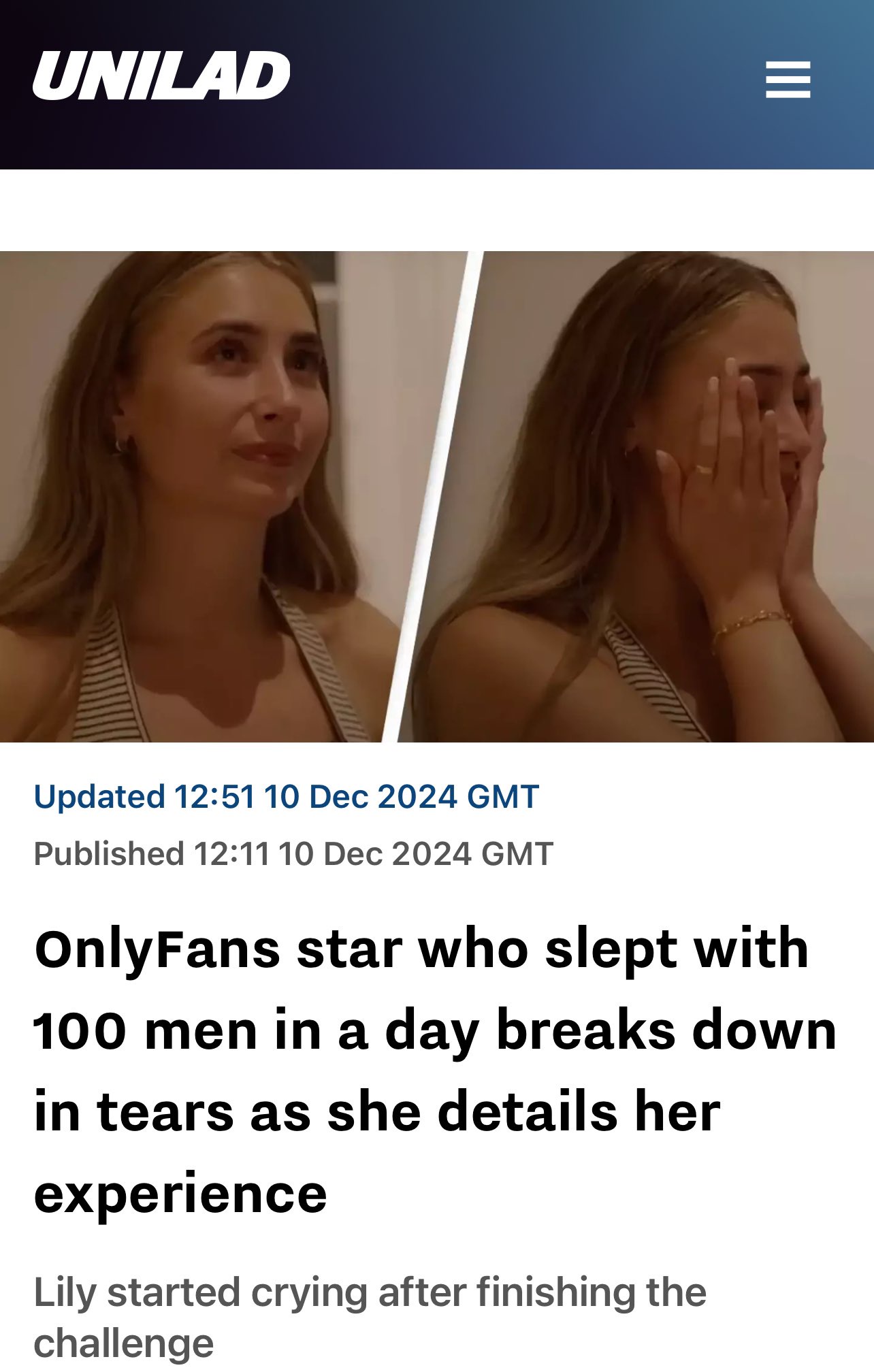 OnlyFans star sheds tears, promises to up her game!