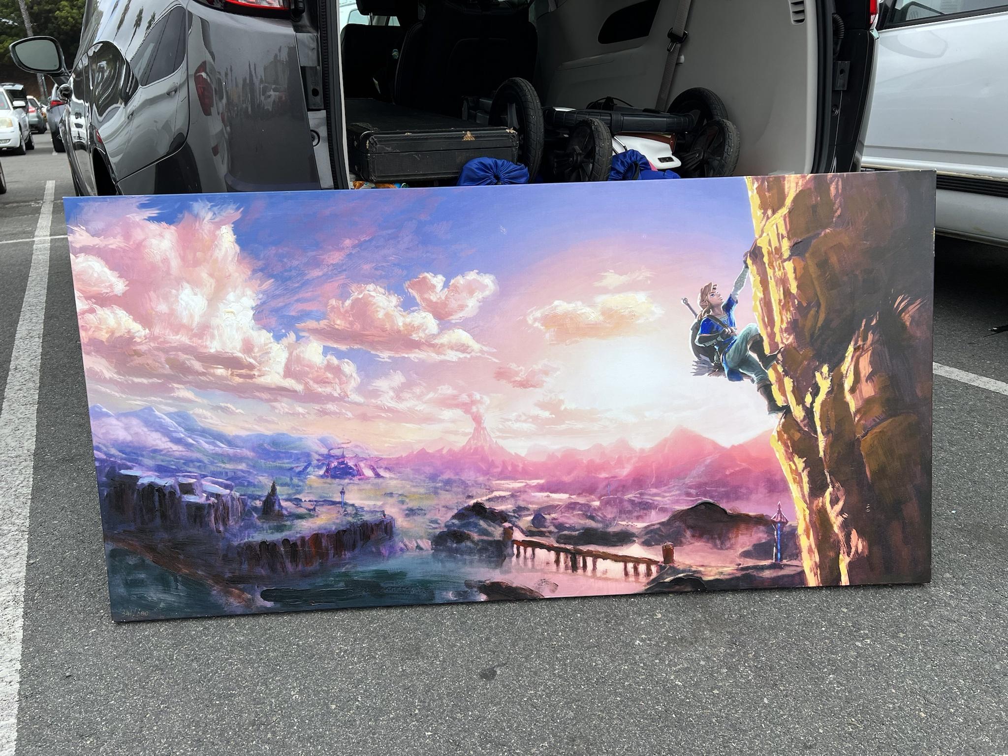 Check out this incredible Legend of Zelda Breath of the Wild oil canvas, exclusively from ThinkGeek!