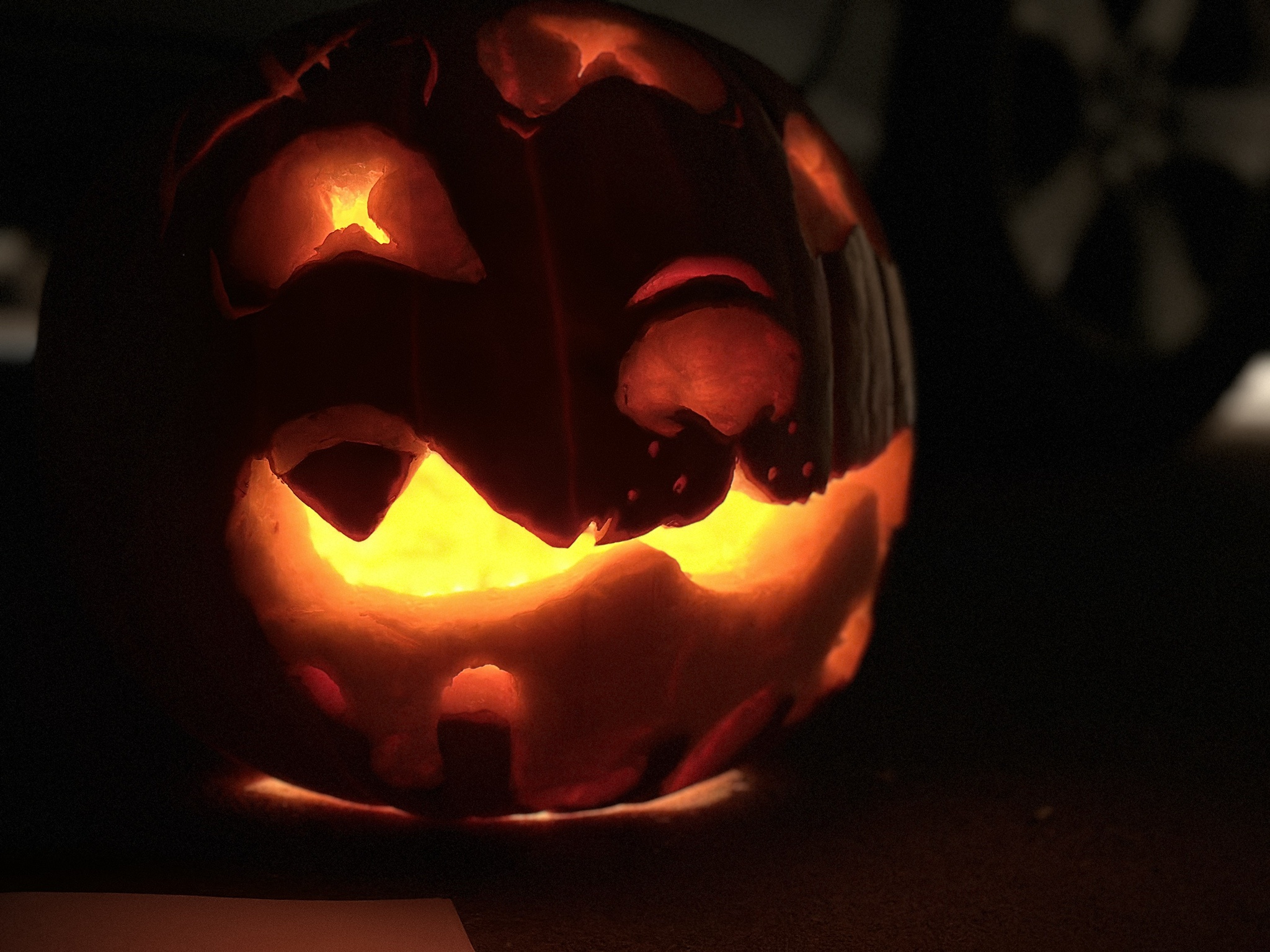 My First Attempt at Carving a Halloween Pumpkin