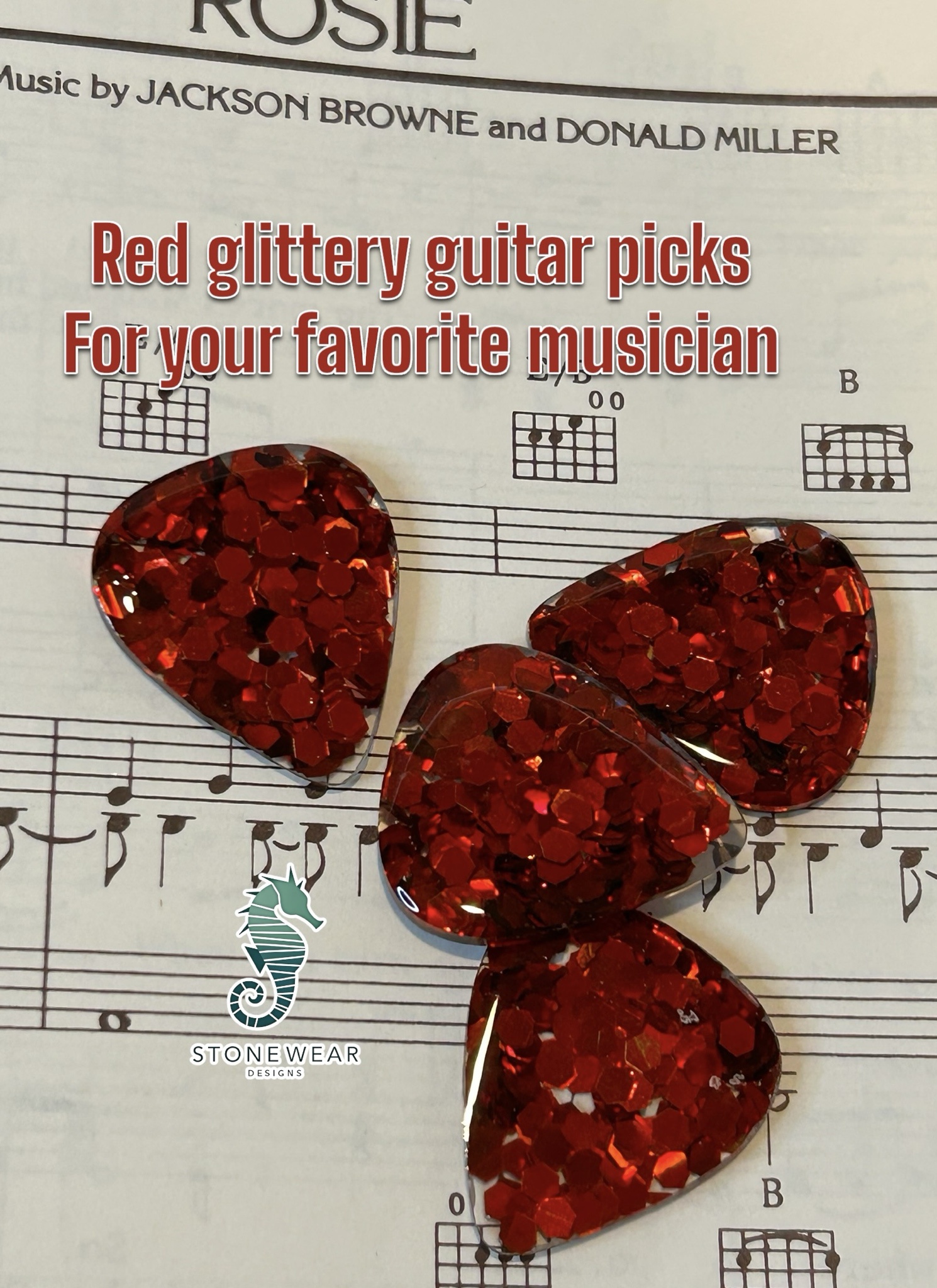 Who knew guitar picks would become a hot trend? I've been swamped with Etsy orders for the past two weeks, and I'm so thankful for the busy work while I'm currently unemployed.