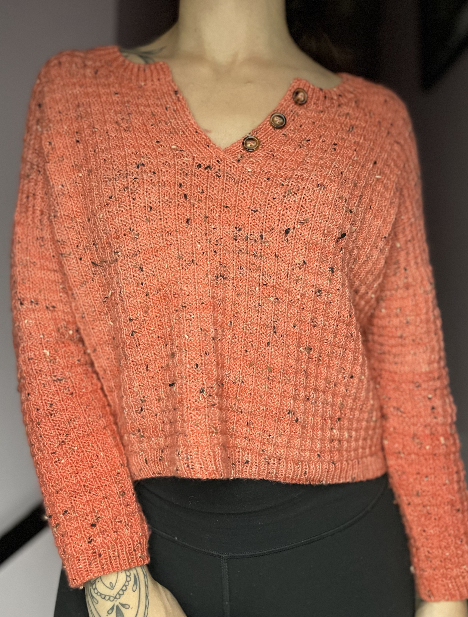 Crafted with care: Waffle-Knit Henley