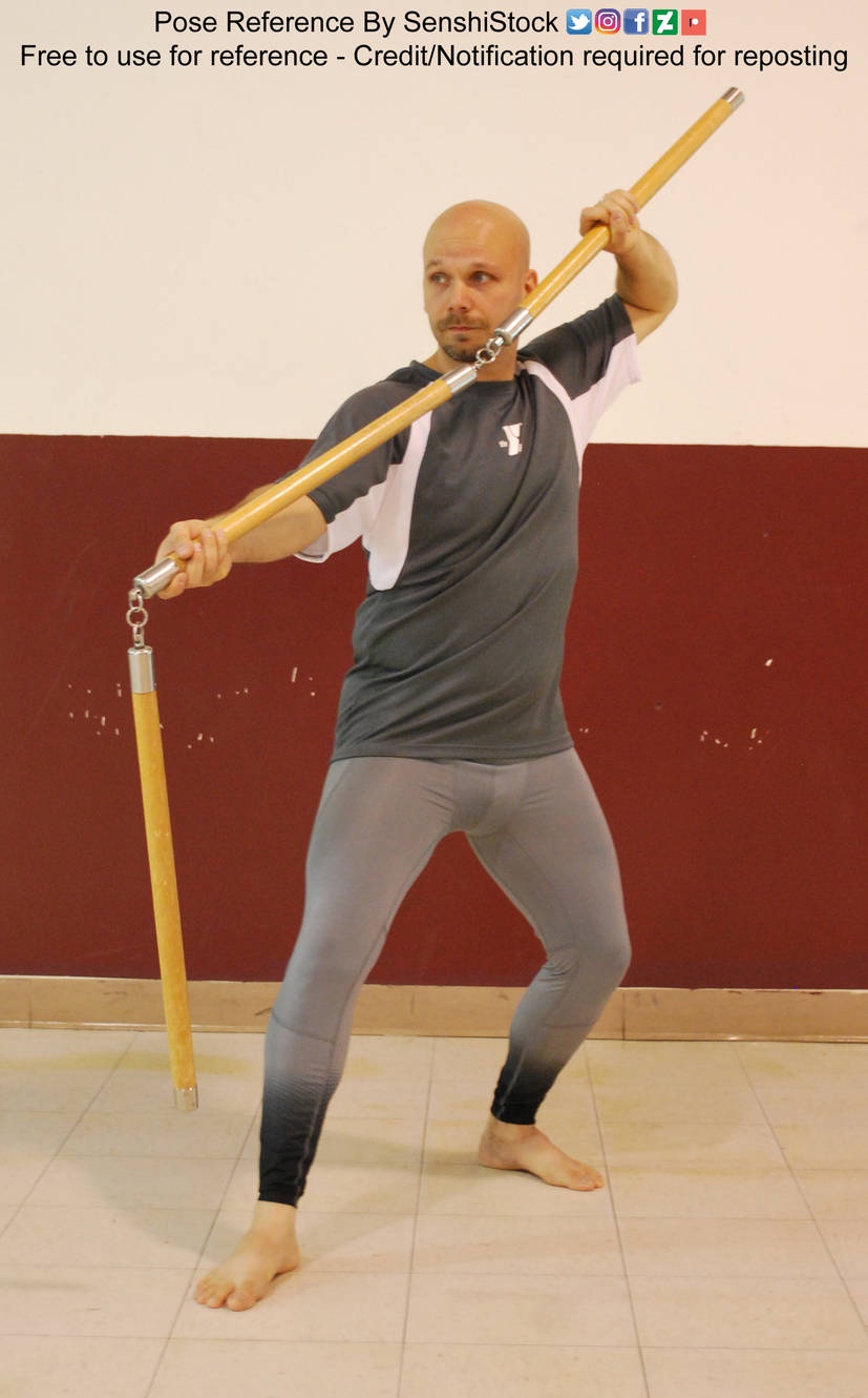 Daily Pose Inspiration: Male Model in Three Sectional Staff Pose