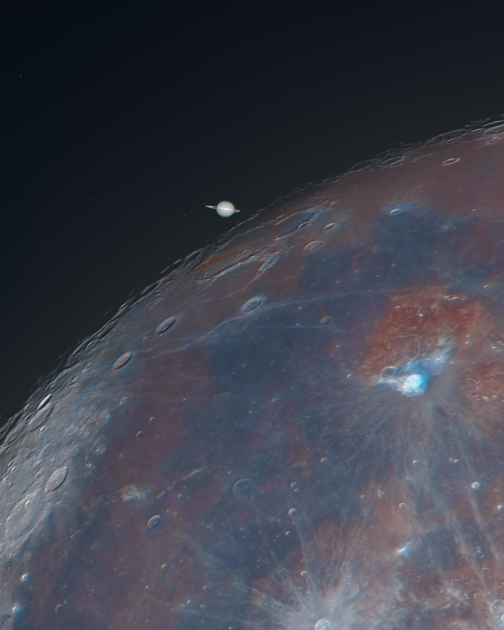 Witness Saturn Gracefully Passing Behind the Moon