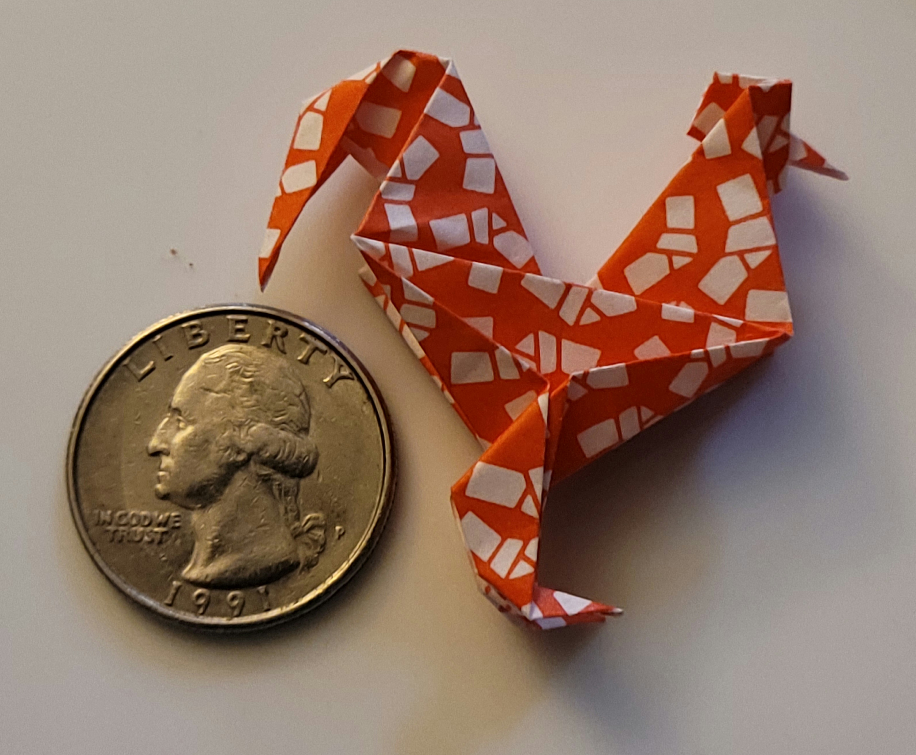 Miniature origami creations for an advent calendar