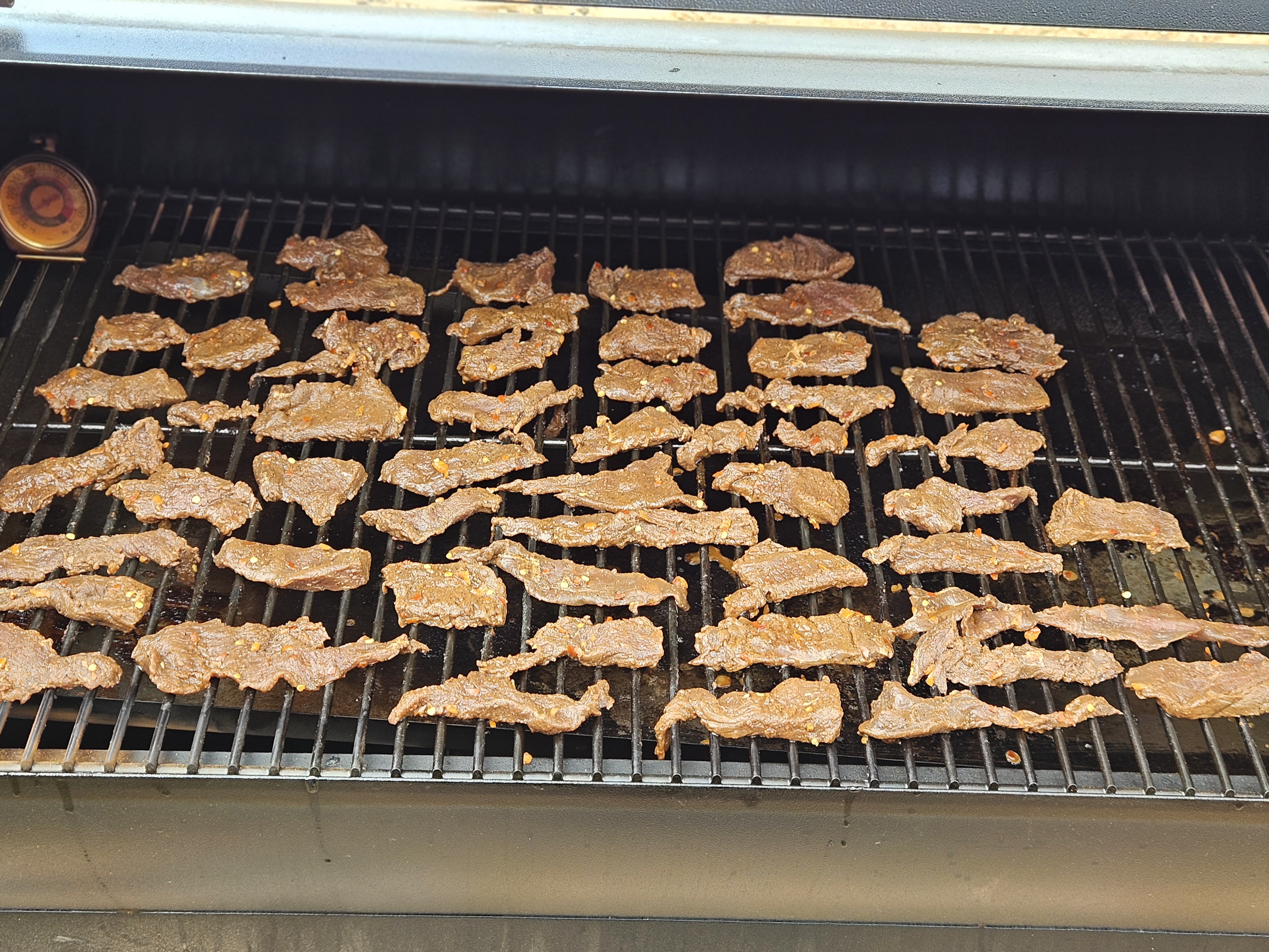 Indulging in the rich flavor of smoked spicy venison jerky